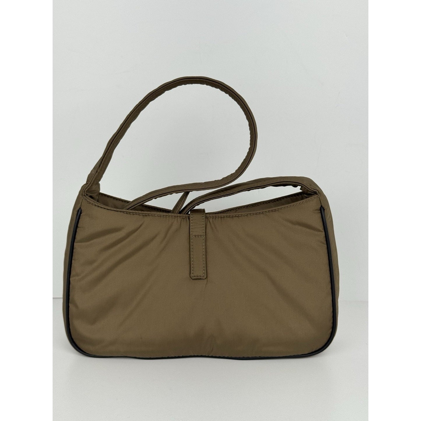 Saint Laurent Le 5 À 7 Hobo Bag Green Econyl Nylon with Bronze Hardware C-6