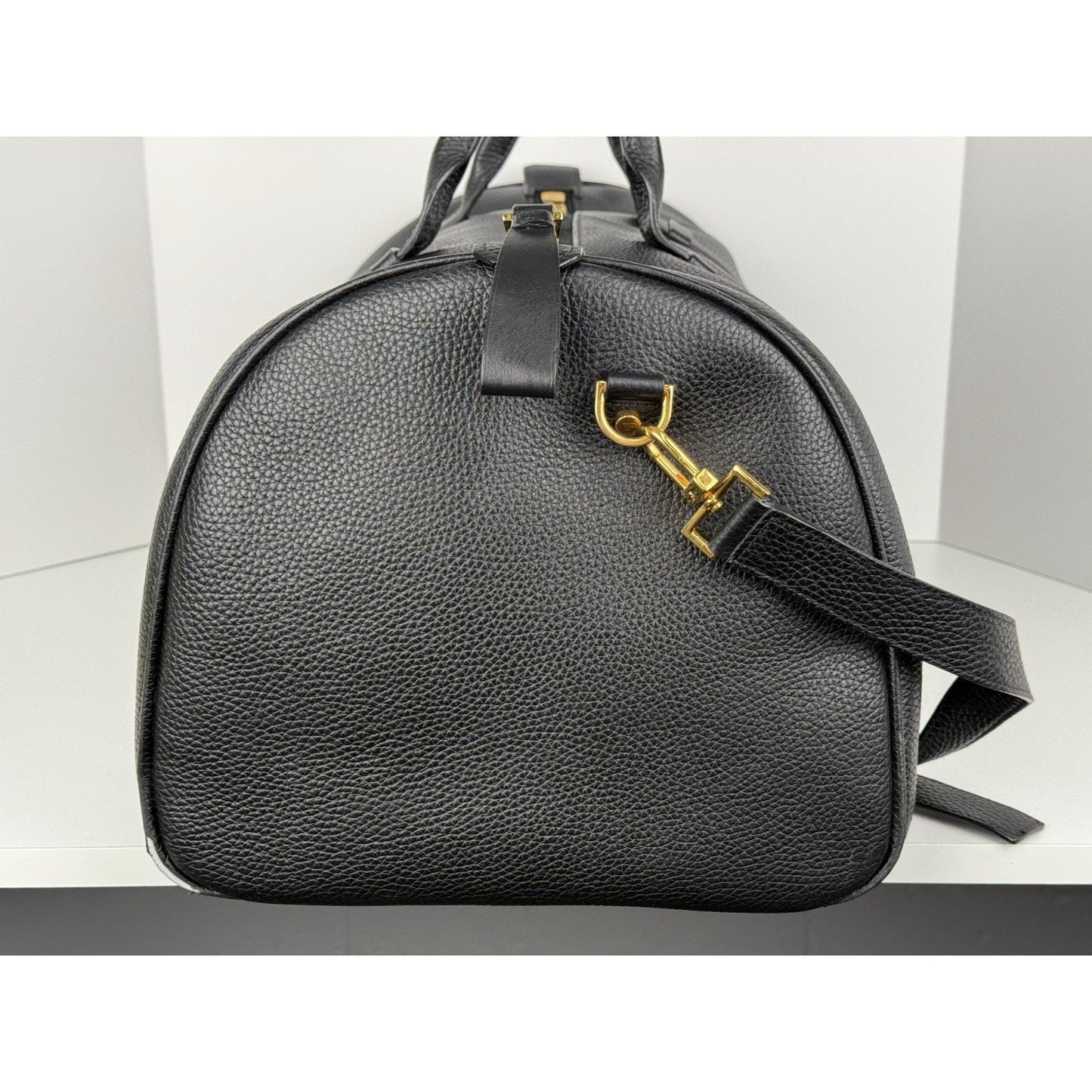 Tom Ford Weekend Black Leather Duffle Bag Unisex