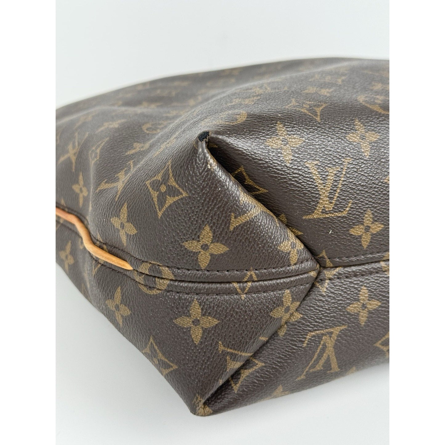 Louis Vuitton Sully Brown Monogram Canvas Hobo Bag
