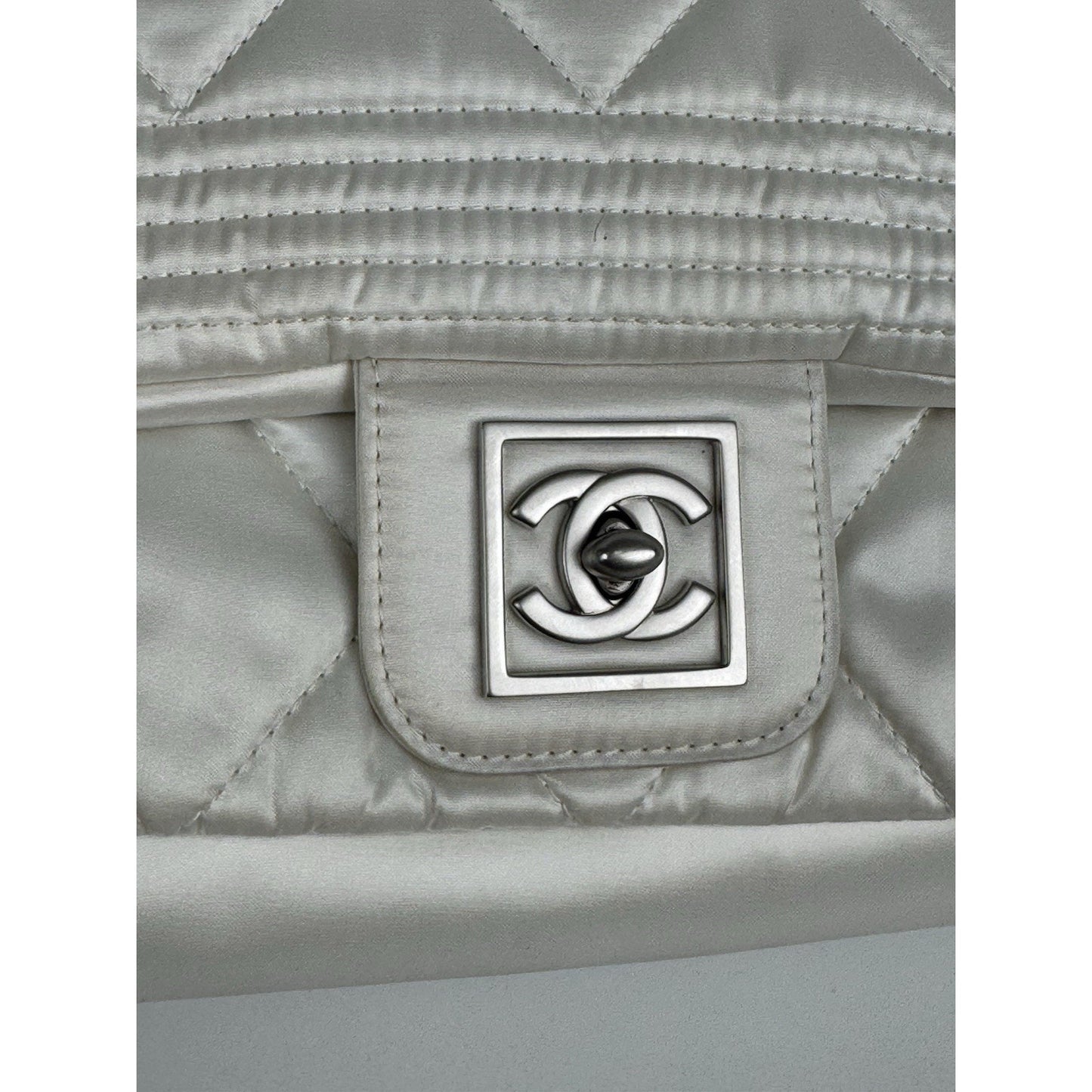 Chanel Ski Sport White Shoulder Bag with Silver Hardware B-9