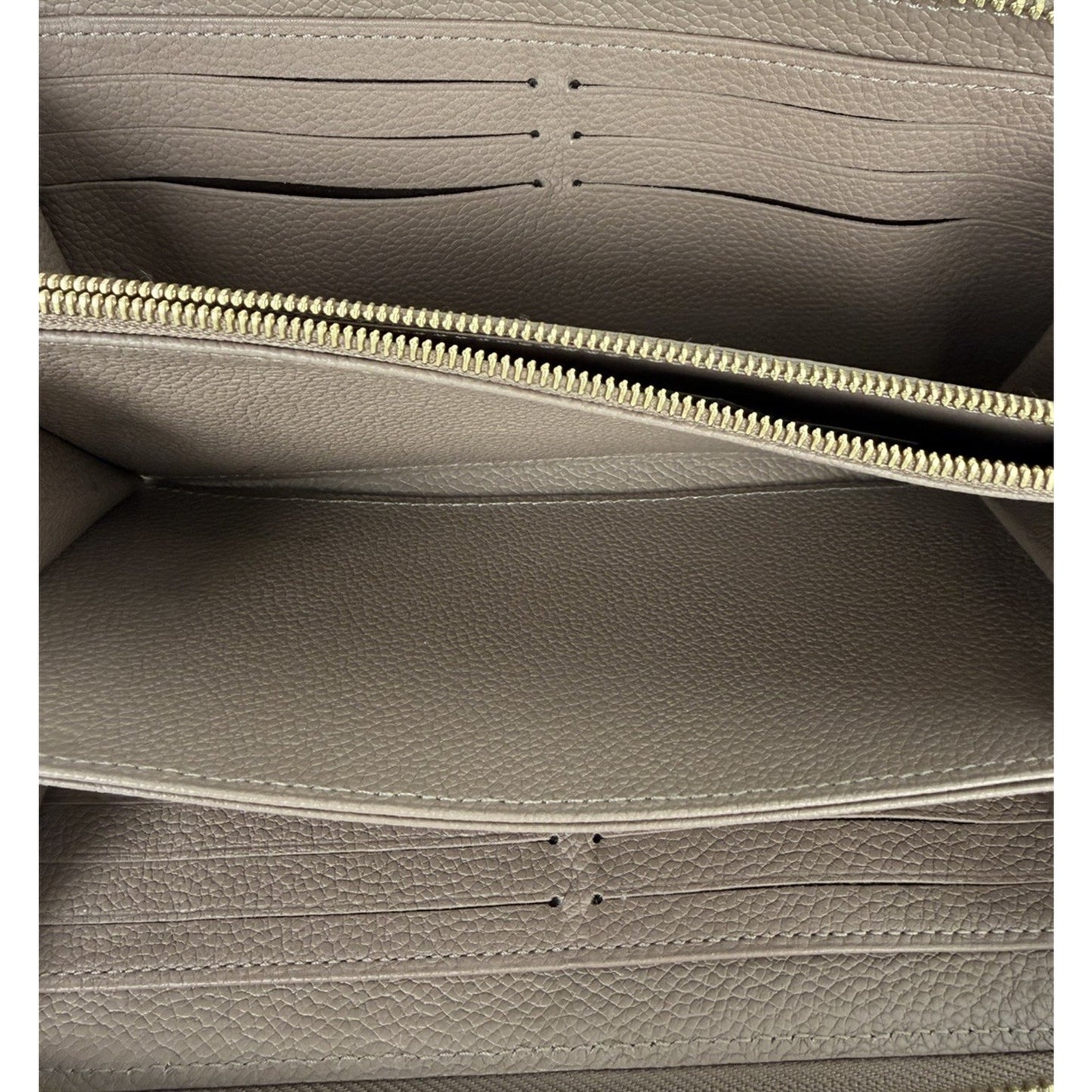 Louis Vuutton Zippy Wallet Beige Empreinte Leather & Monogram Pattern 2017 K1