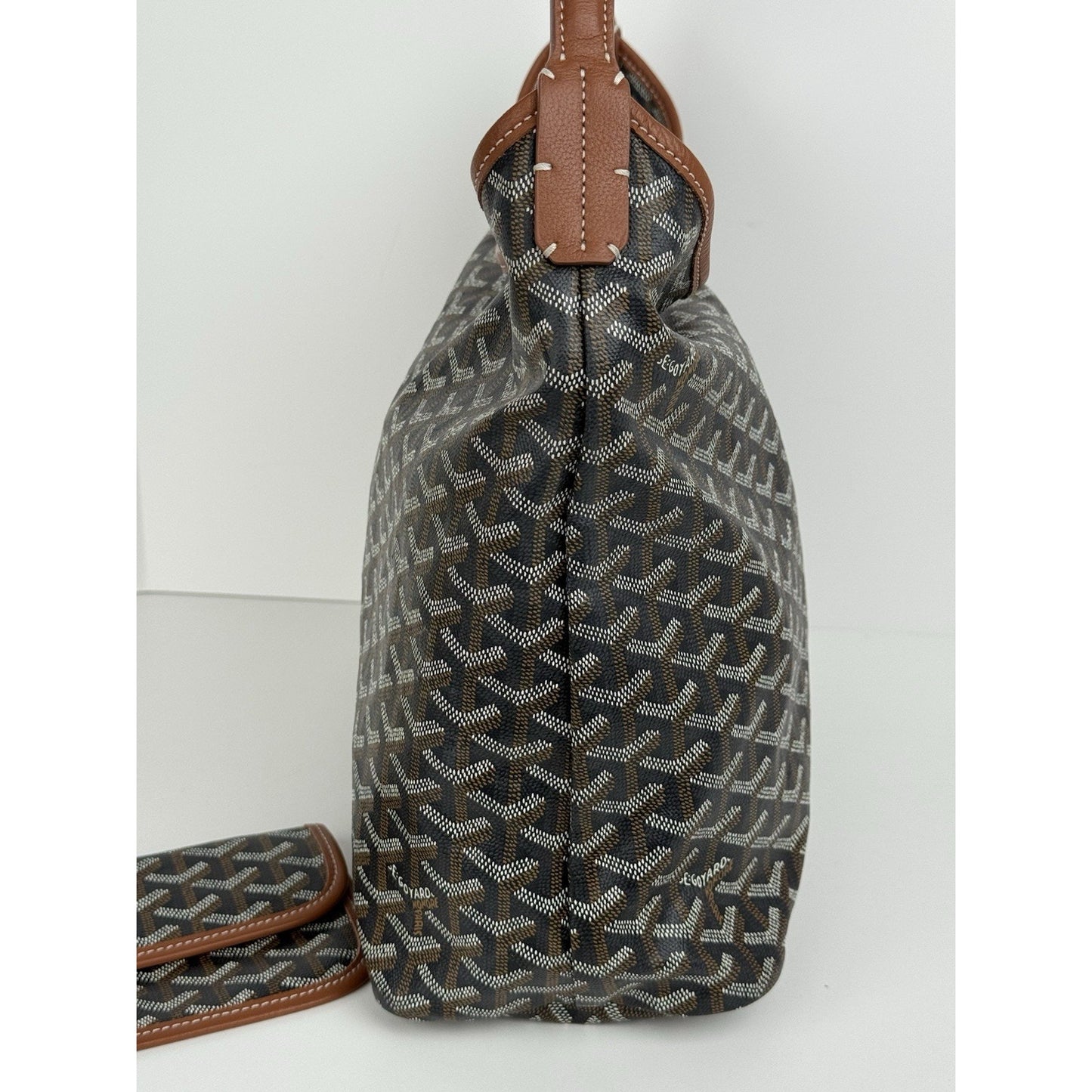 Goyard Goyardine Boheme PM Black/brown Canvas Women's Shoulder Bag