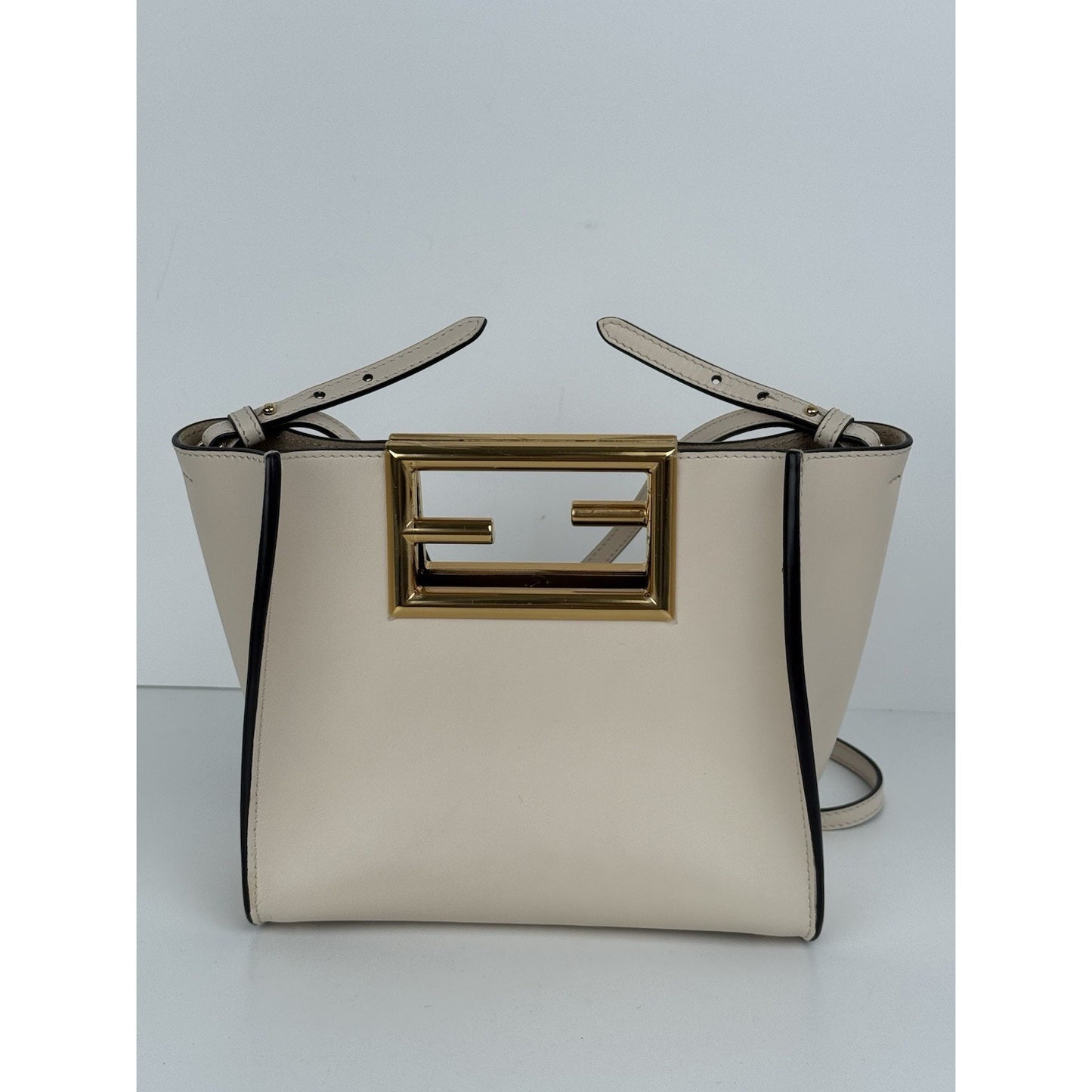 Fendi Way Small Tote Women's Crossbody Bag in Beige