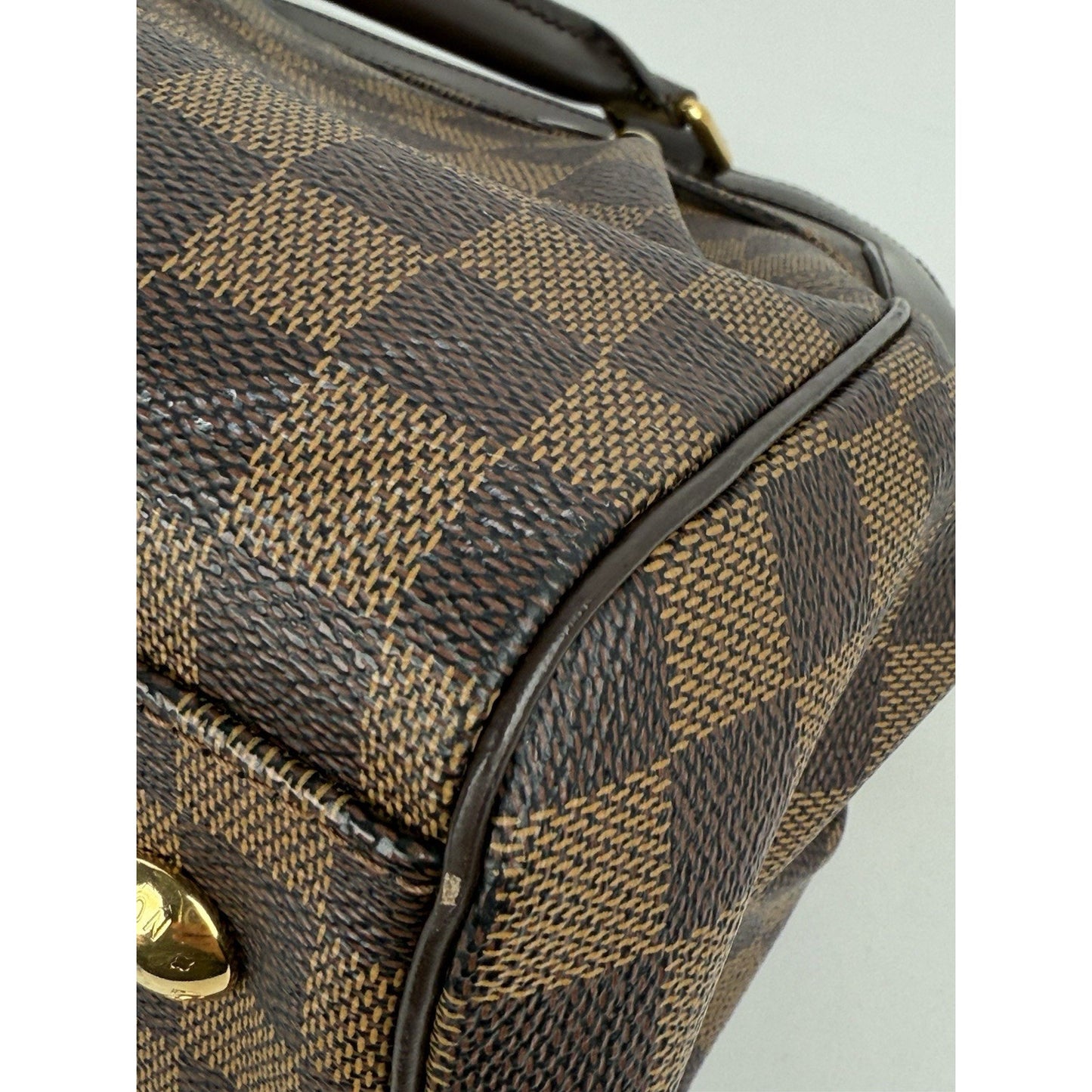 Louis Vuitton Trevi Shoulder Bag PM Brown Canvas Damier Ebene