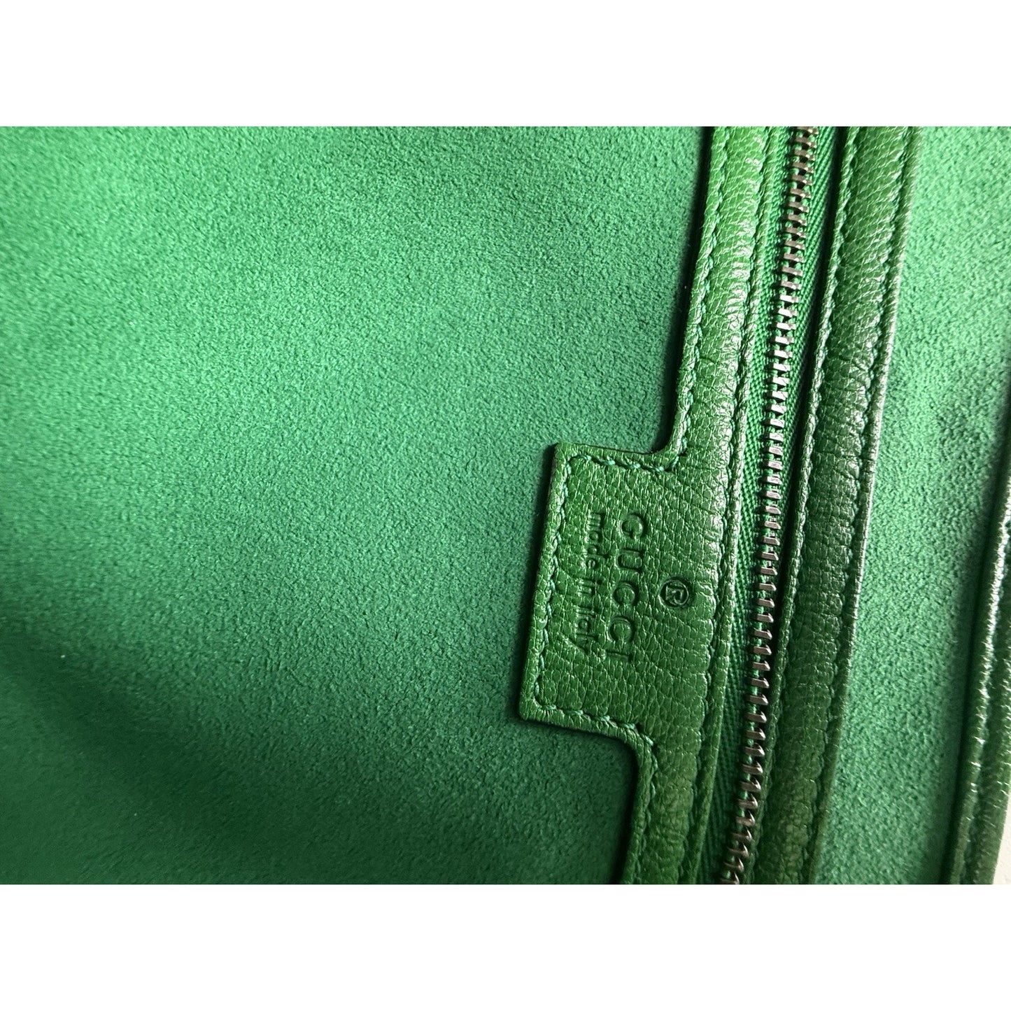 GUCCI Aphrodite GG 2 Way Shoulder Bag Green Calfskin Leather