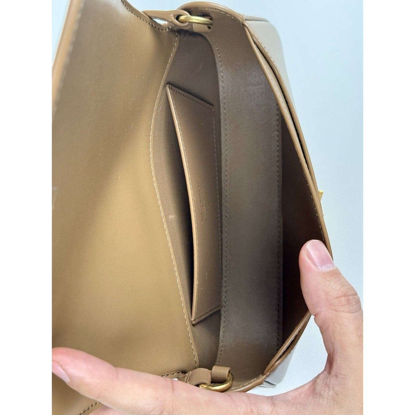 Saint Laurent Mini Voltaire in Brown Leather Shoulder Bag B-2