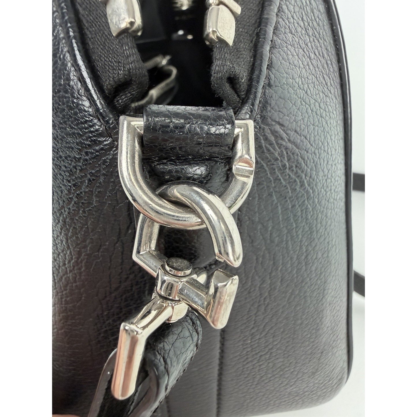 Givenchy Mini Antigona Bag in Black Grained Goatskin Leather S04