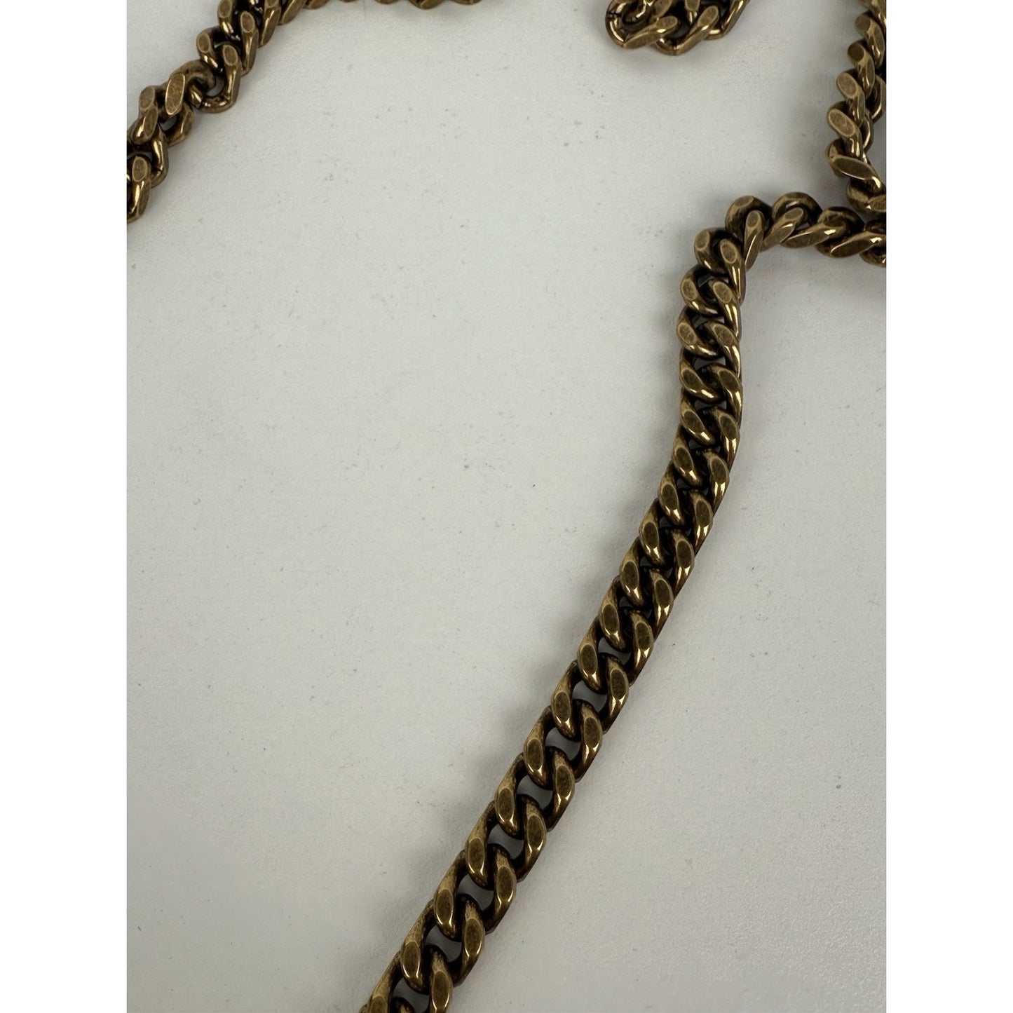 Saint Laurent Cassandre Quiltted Chain Strap Crossbody Women's Bag Brown