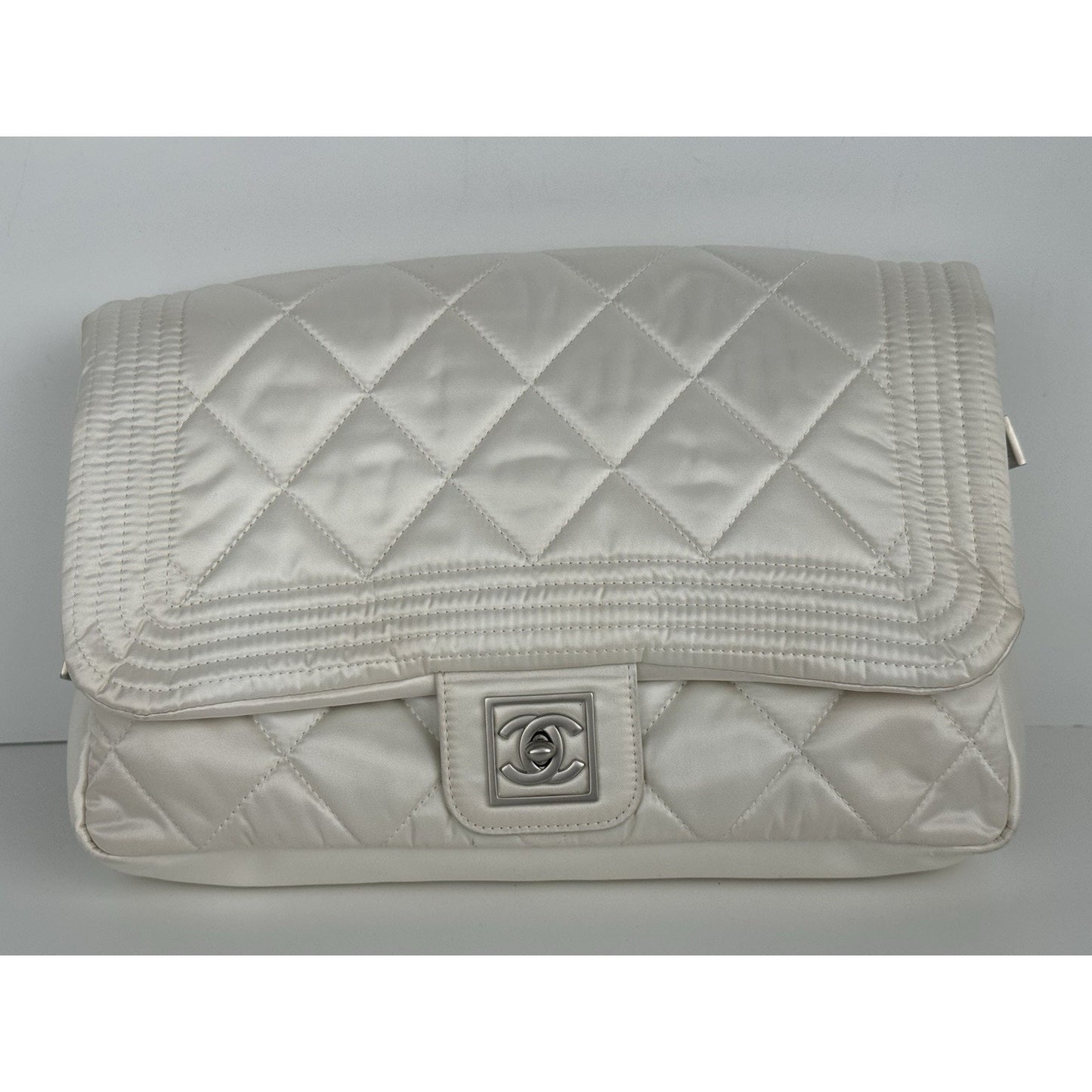 Chanel Ski Sport White Shoulder Bag with Silver Hardware B-9