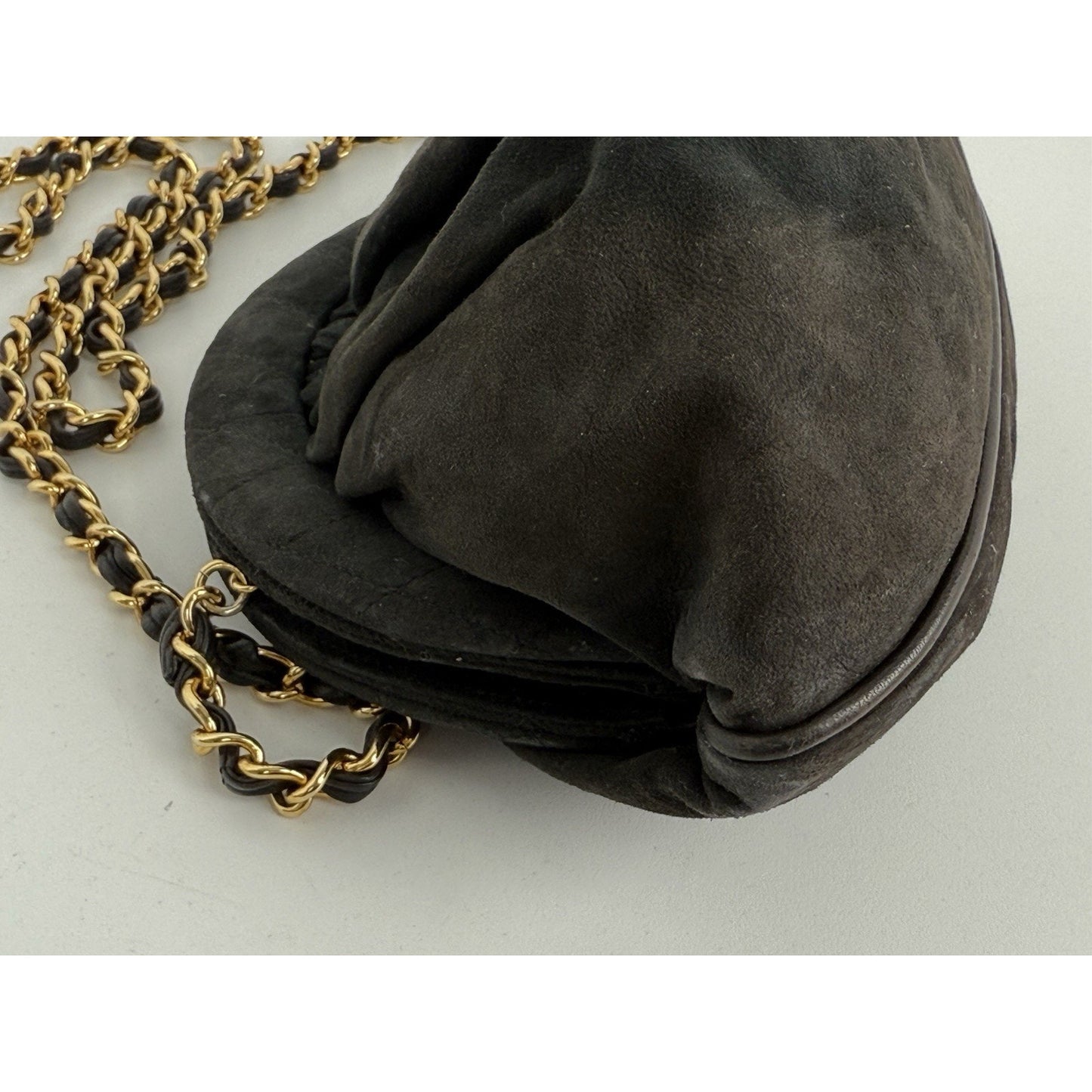 Chanel CC Matelassé Fringe Chain Shoulder Vintage Bag Black with Gold Hardware