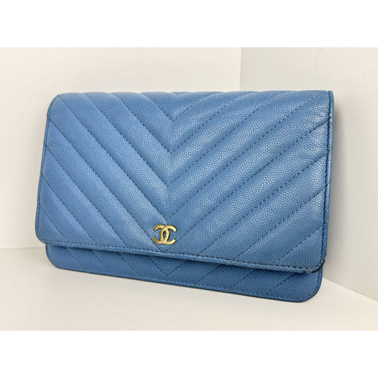 Chanel Wallet on Chain Chevron Caviar Leather B-6