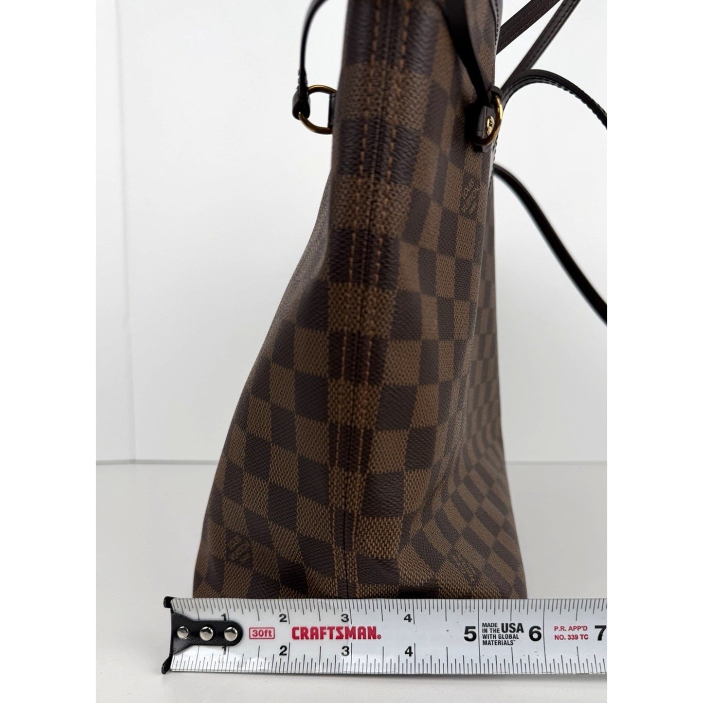 Louis Vuitton Neverfull MM Tote Bag in Damier Ebene Coated Canvas 2020 S18