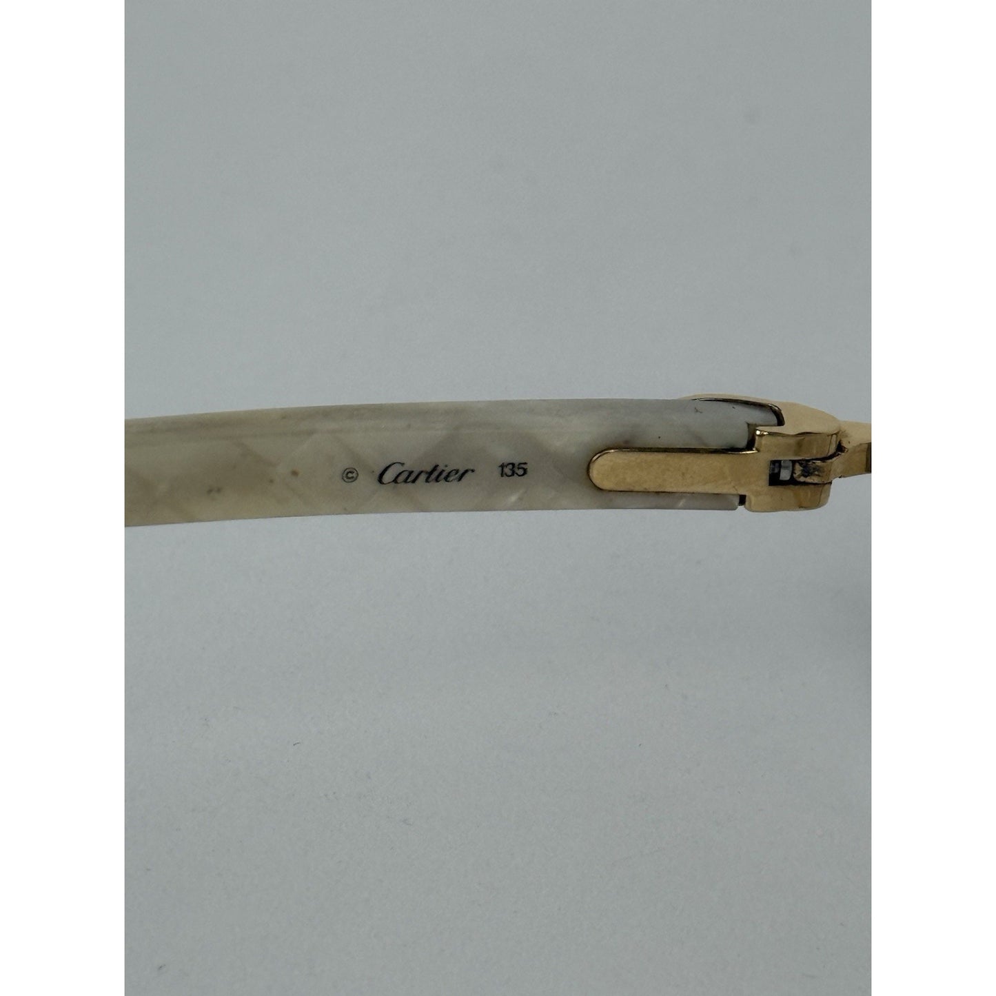 Cartier C50F22KK Beige & Gold Eyeglasses