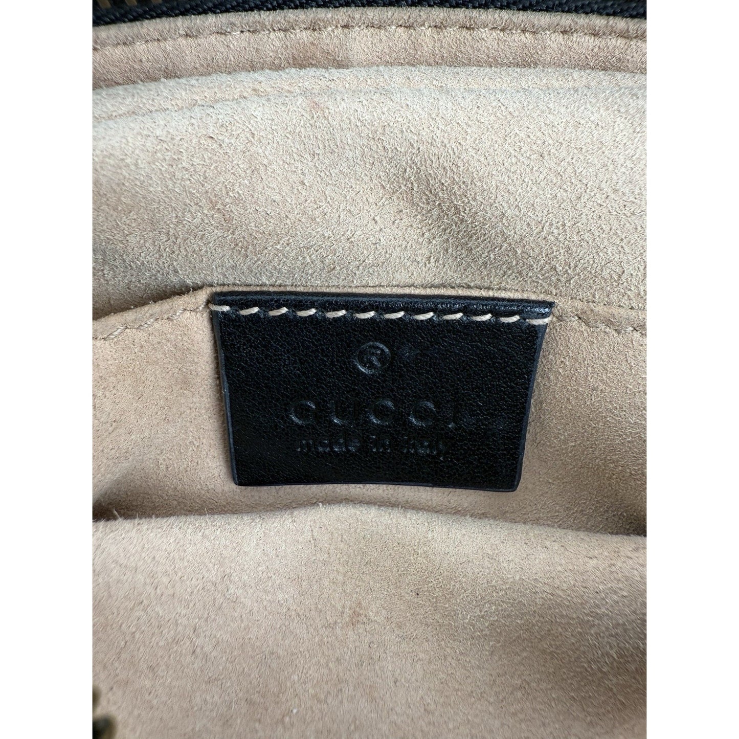 Gucci Marmont GG Black Leather Small Camera Women's Crossbody Bag
