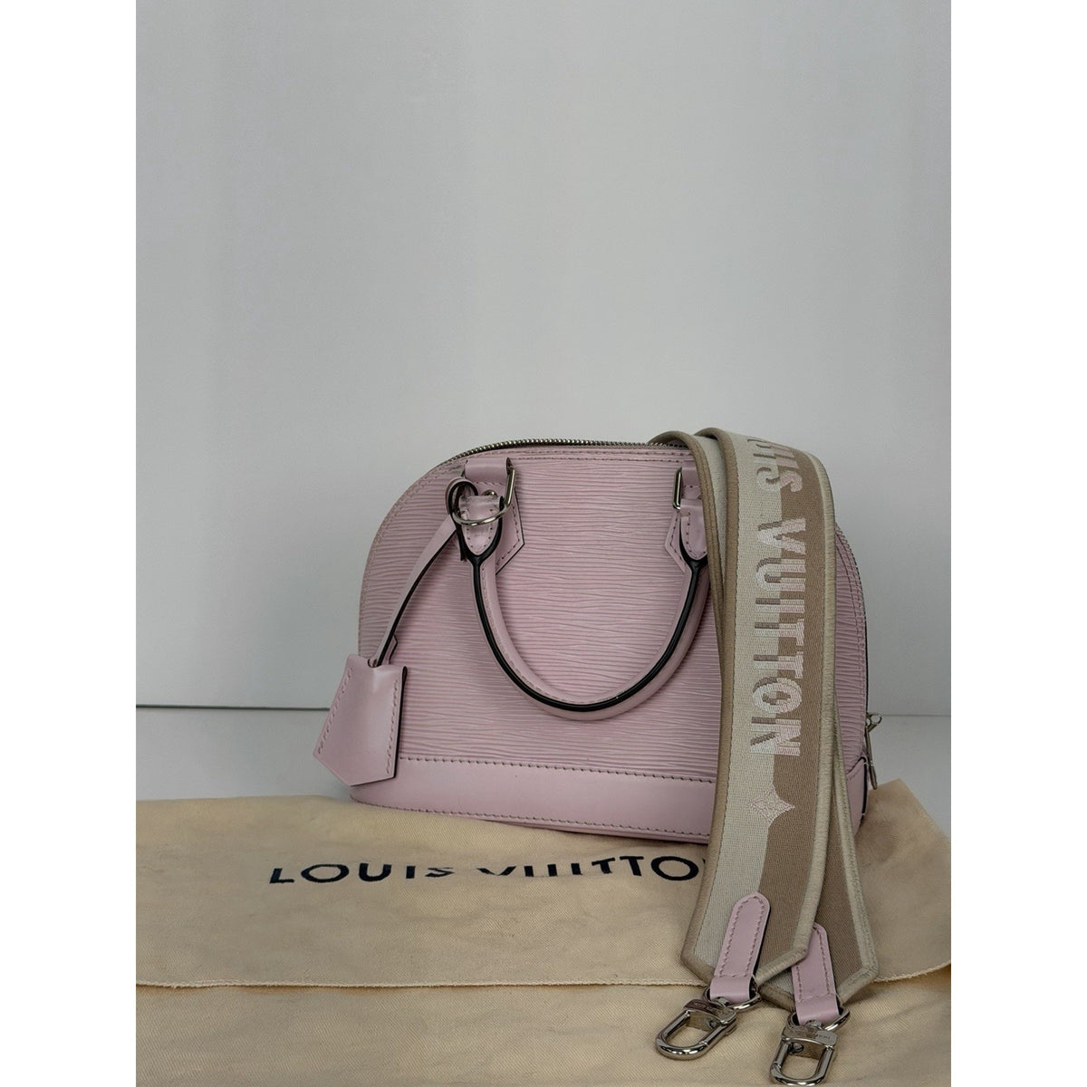 Louis Vuitton Alma BB Handbag in Pink Epi Leather Silver-Tone Hardware S02