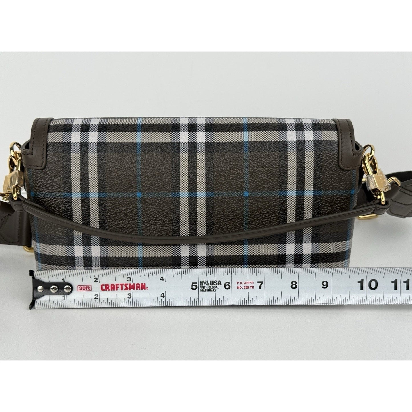 Burberry Top Handle Note Bag in Snug Dark Green Shoulder Bag