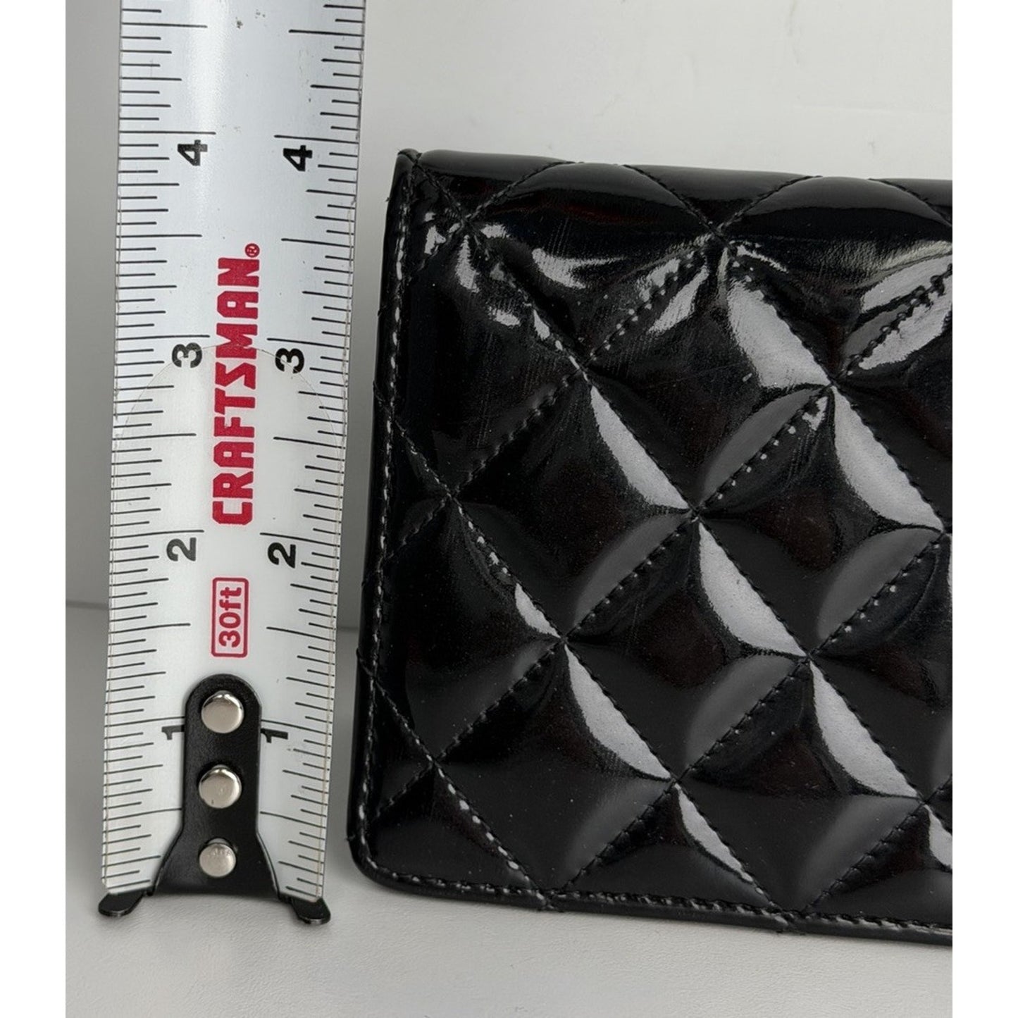 Chanel Brilliant Yen Wallet in Black Quilted Patent Leather & Sleek 2012 K2