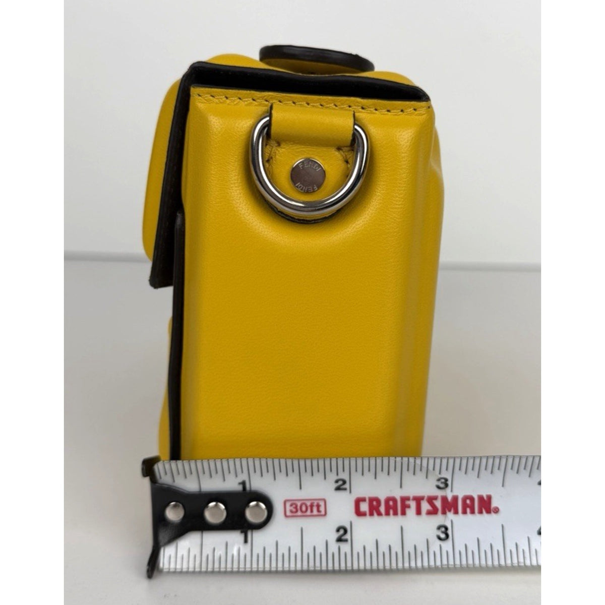 Fendi Baguette Soft Trunk Crossbody Bag in Yellow By Kim Jones S-10