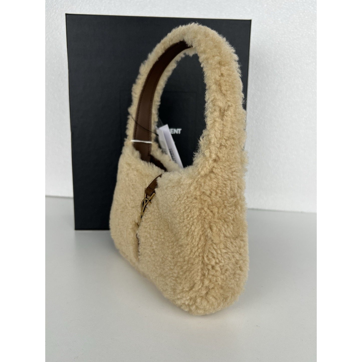 Saint Laurent Le 5 A 7 Mini Shearling & Leather Hobo Women’s Bag C-5