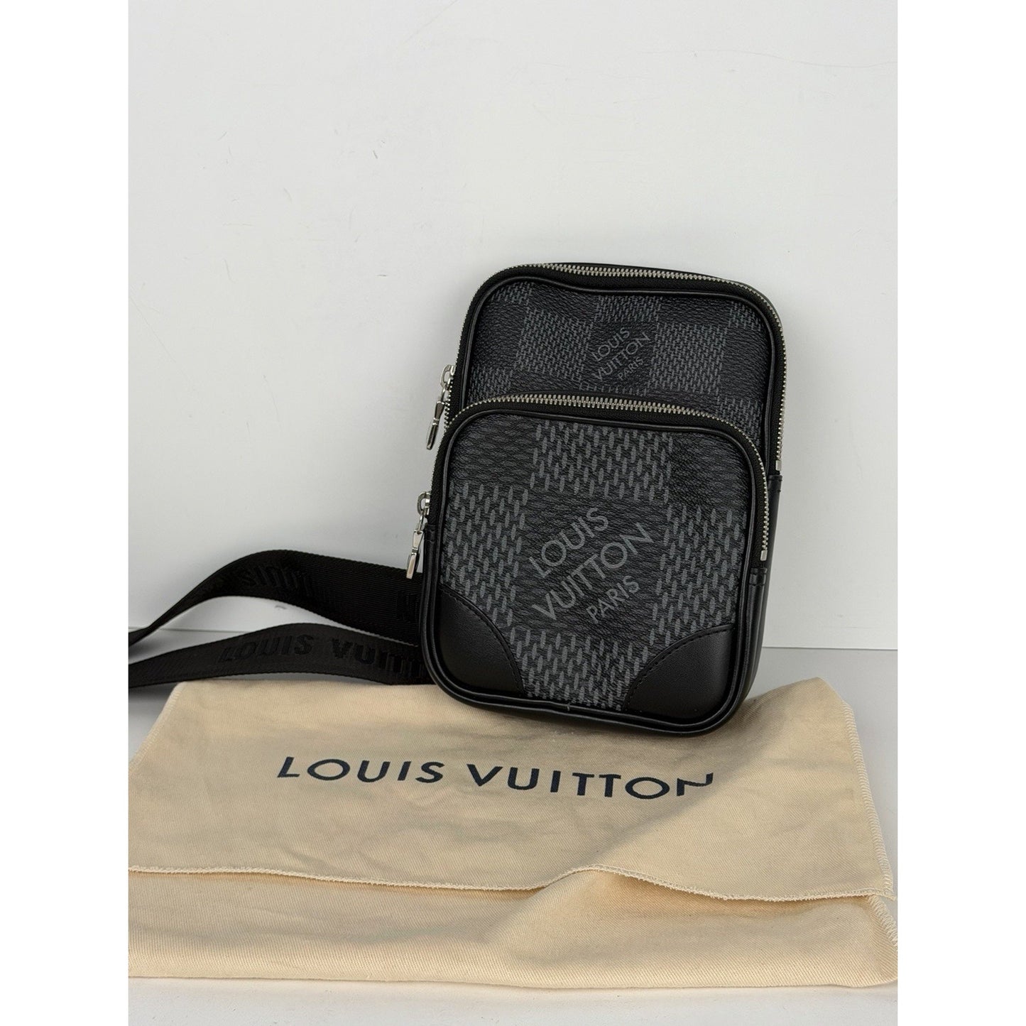 Louis Vuitton Amazone Sling Bag Damier Graphite 3D Coated Canvas NFC 2021 C3