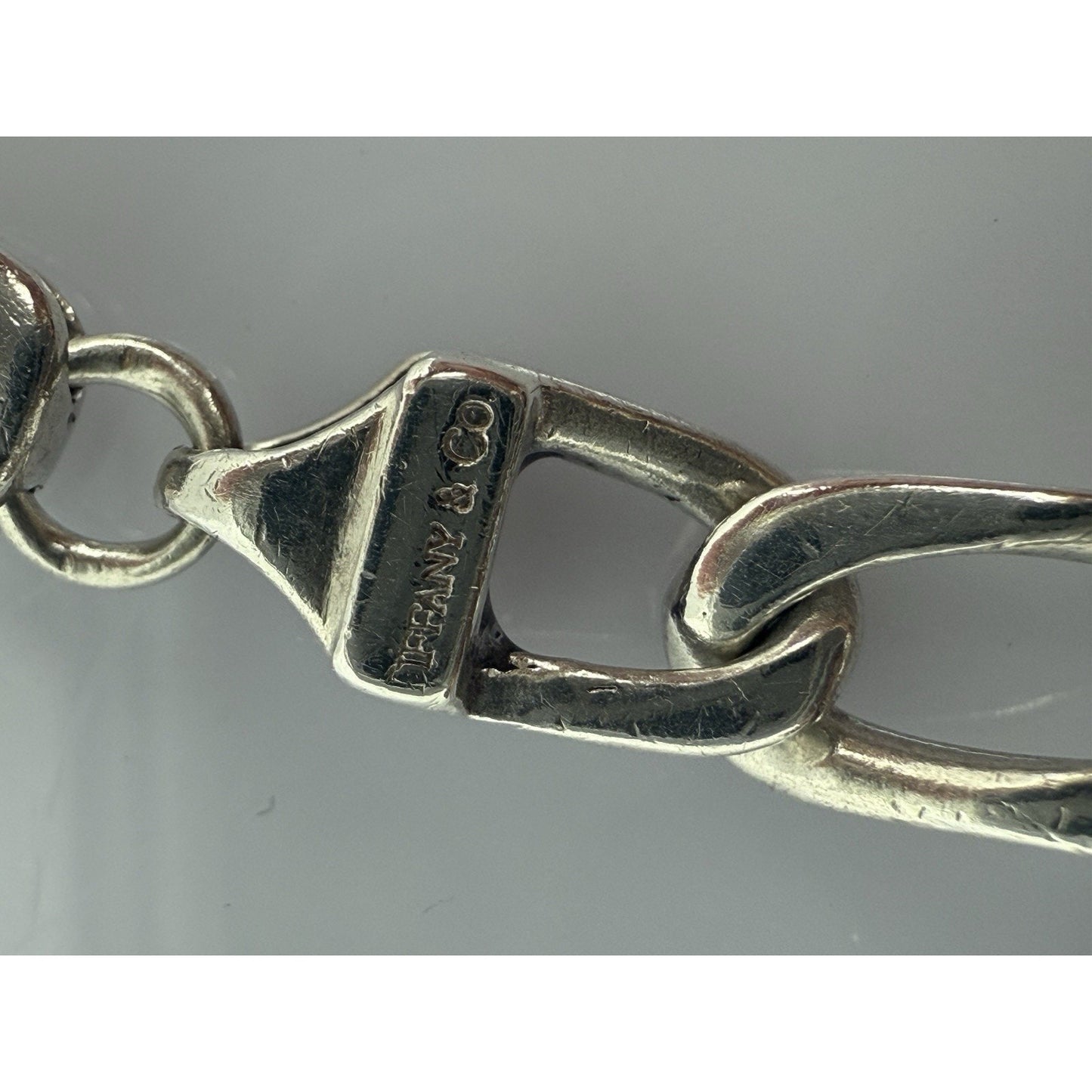 Tiffany & Co. Two Tone 18K Yellow Gold & Sterling Silver Cuban Link Bracelet 7.5