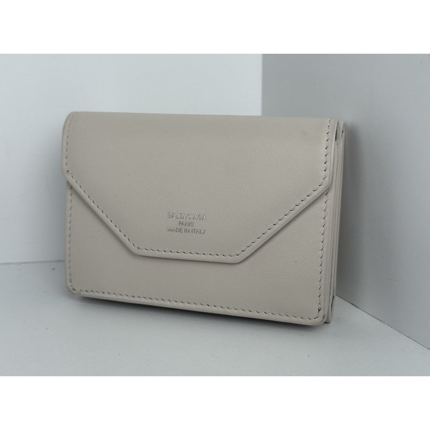 Balenciaga White Envelope Flap Wallet