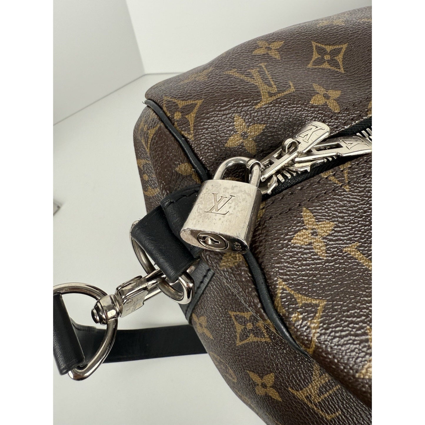 Louis Vuitton Keepall Bandouliere Bag Macassar Monogram Canvas 55