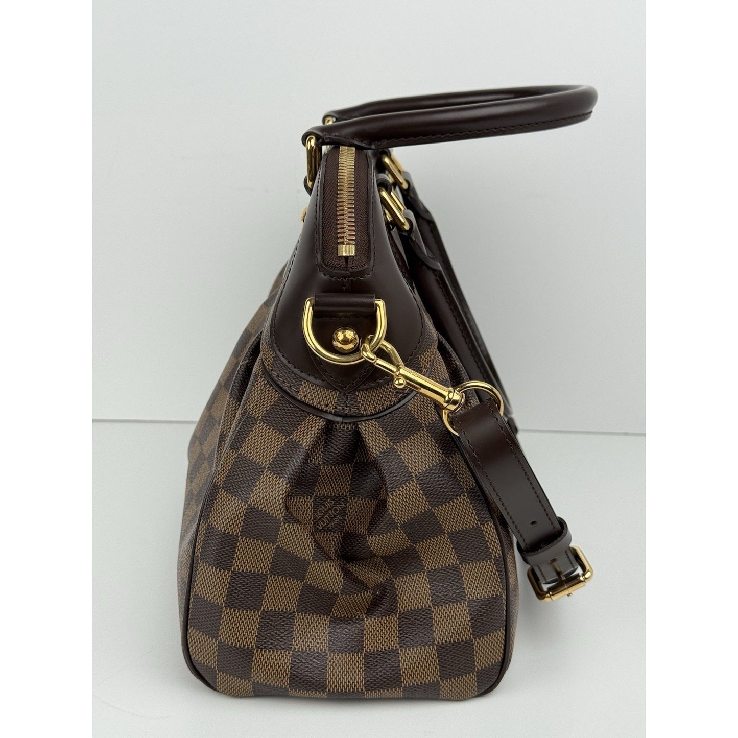 Louis Vuitton Trevi Shoulder Bag PM Brown Canvas Damier Ebene