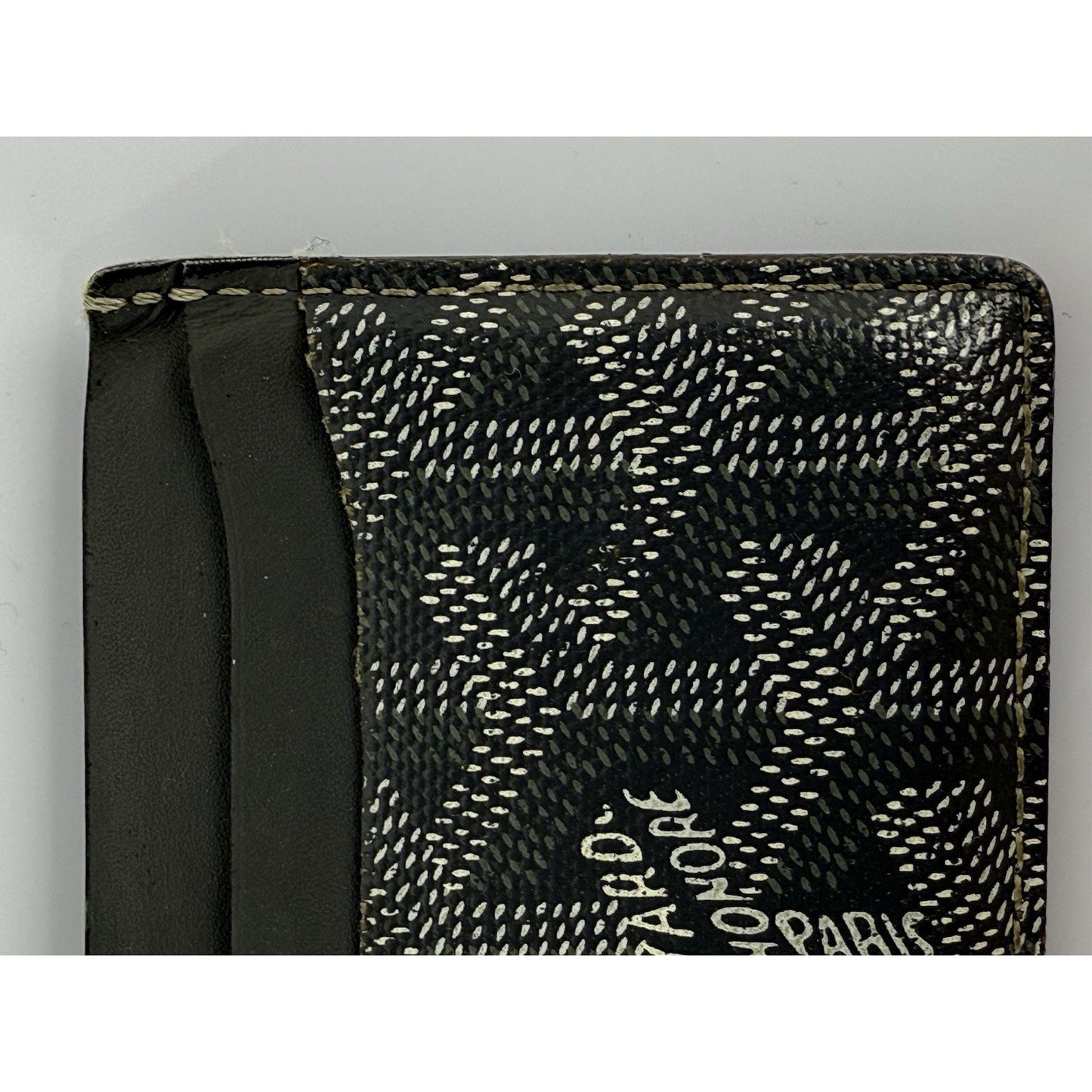 Goyard Goyardine Grey Coated Canvas & Leather Saint Sulpice Card Holder