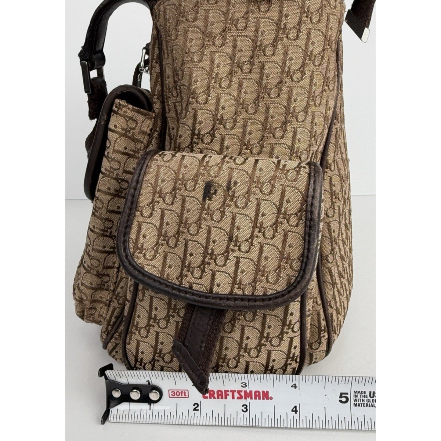 Christian Dior Diorissimo Street Chic Hobo Bag in Beige Canvas with Leather S