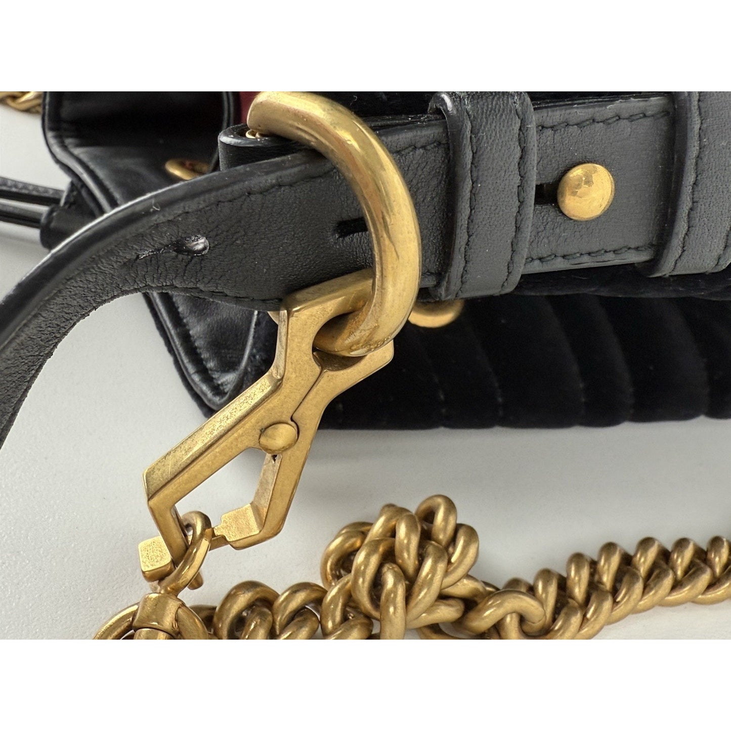 Gucci GG Marmont Bucket Bag Matelasse Black Velvet