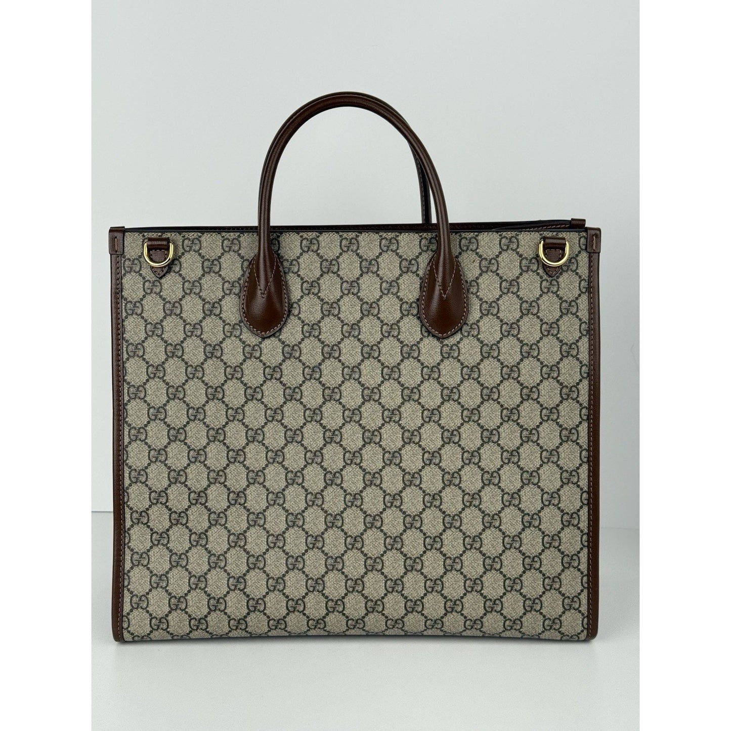 Gucci Interlocking G Tote And Shoulder Bag Women Brown Canvas