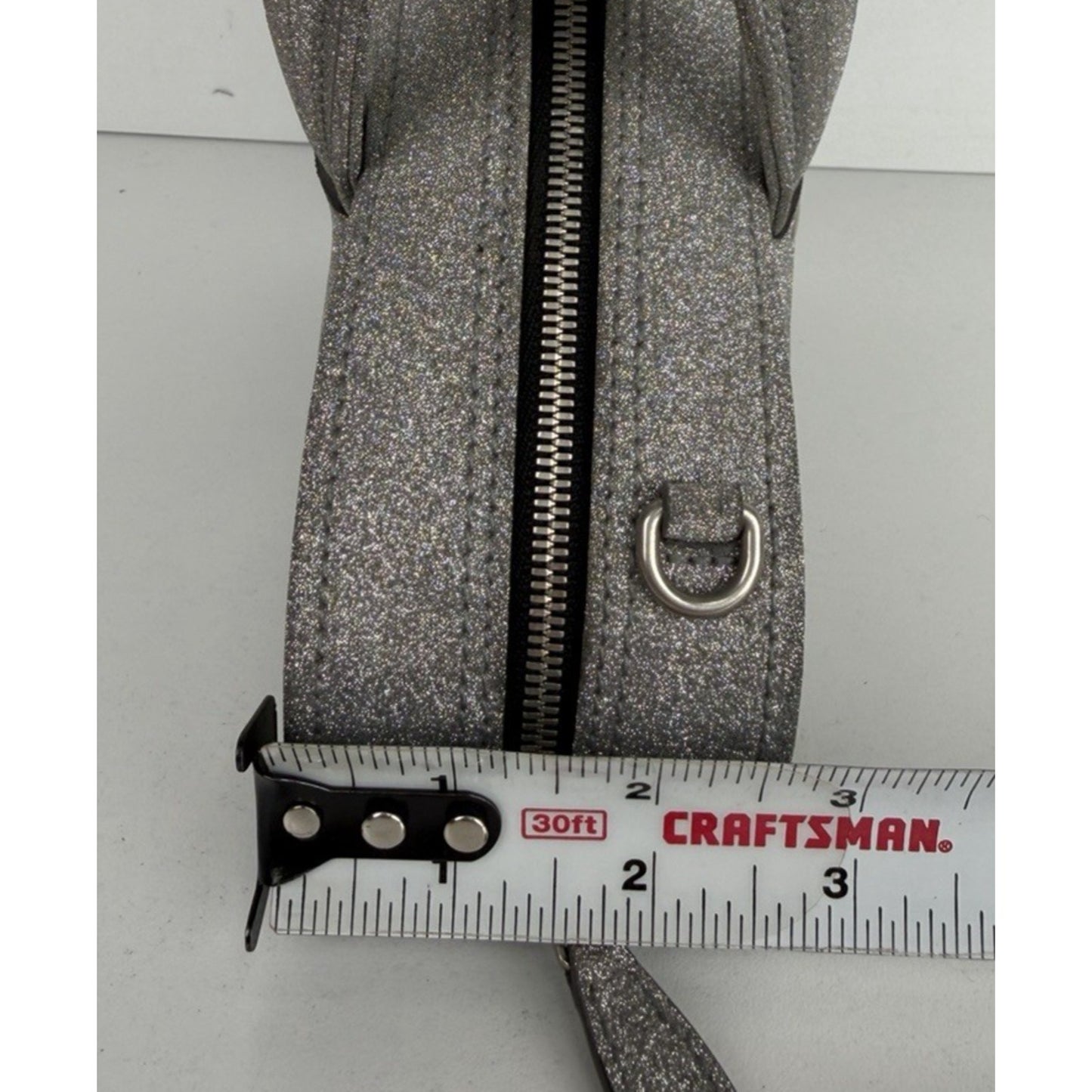 Balenciaga Triangle Duffle XS Bag in Silver Glitter Silver HW S09