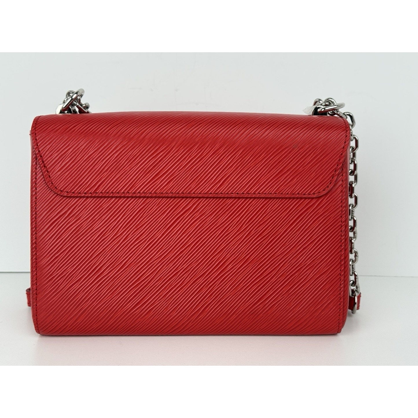 Louis Vuitton Twist MM Shoulder Bag Red Epi Leather with Silver Hardware