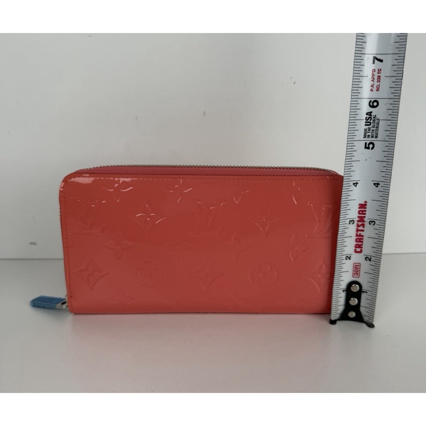 Louis Vuitton Vernis Zippy Womens Wallet in Monogram Glossy Rose 2015