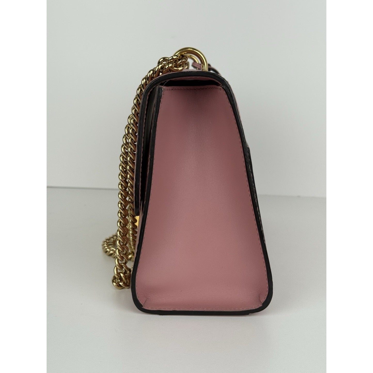 Gucci GG Signature Padlock Small Pink Leather Women’s Shoulder Bag