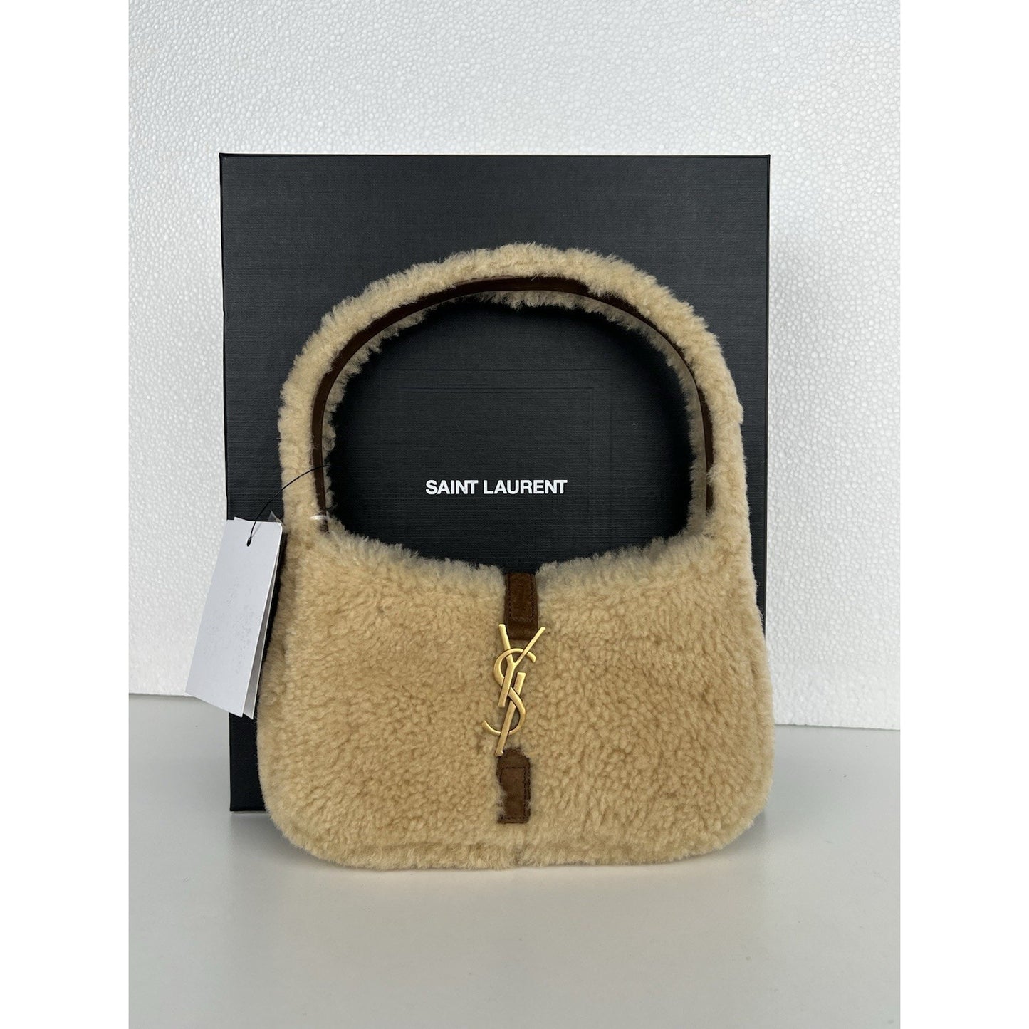 Saint Laurent Le 5 A 7 Mini Shearling & Leather Hobo Women’s Bag C-5