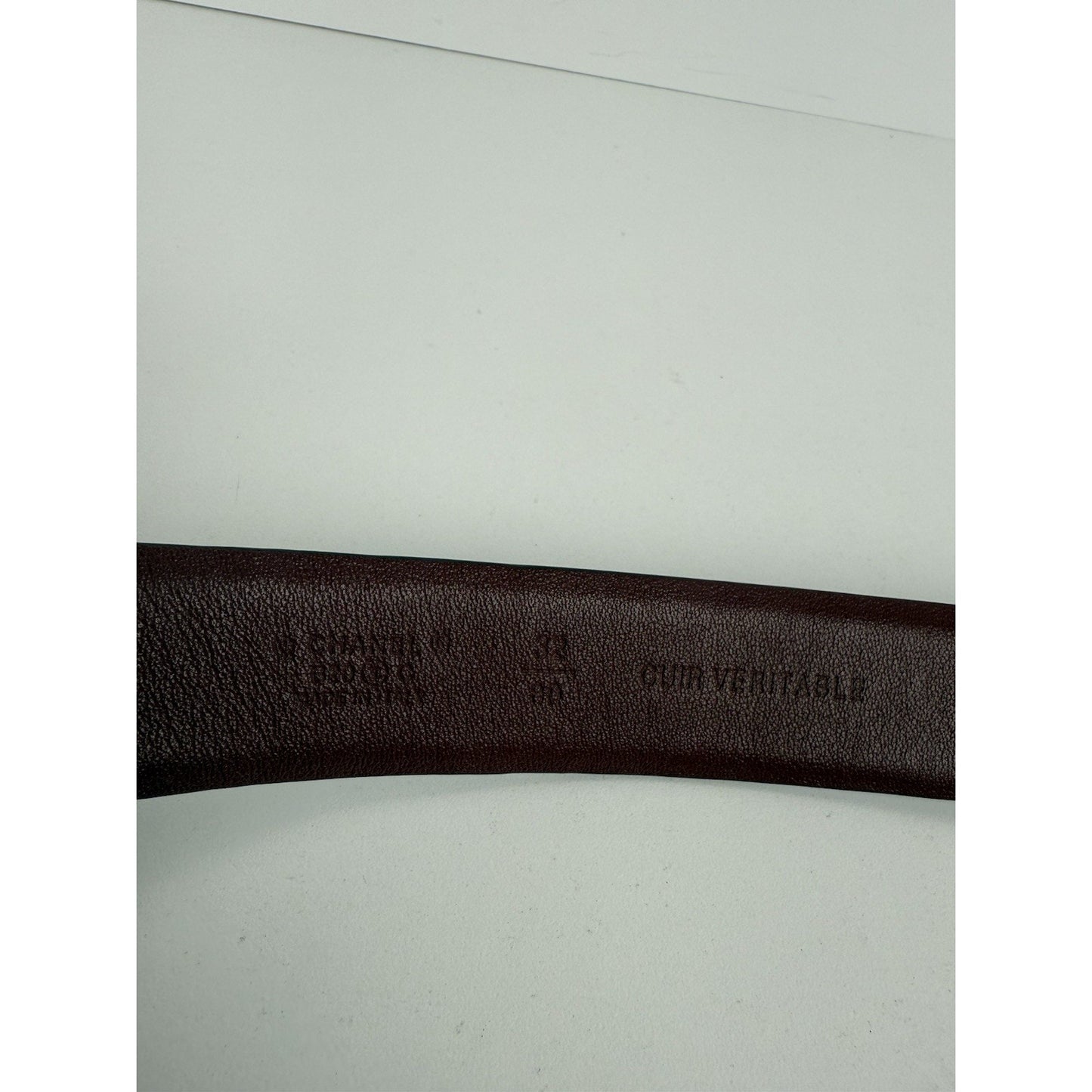 Chanel CC Belt B20 Reversible Black & Burgundy Size 32/80