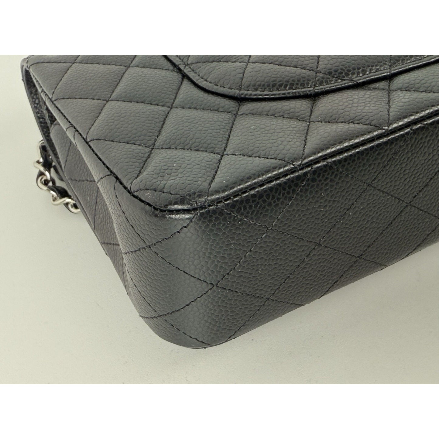Chanel Classic Double Flap Medium Quilted Caviar Leather Shoulder Bag