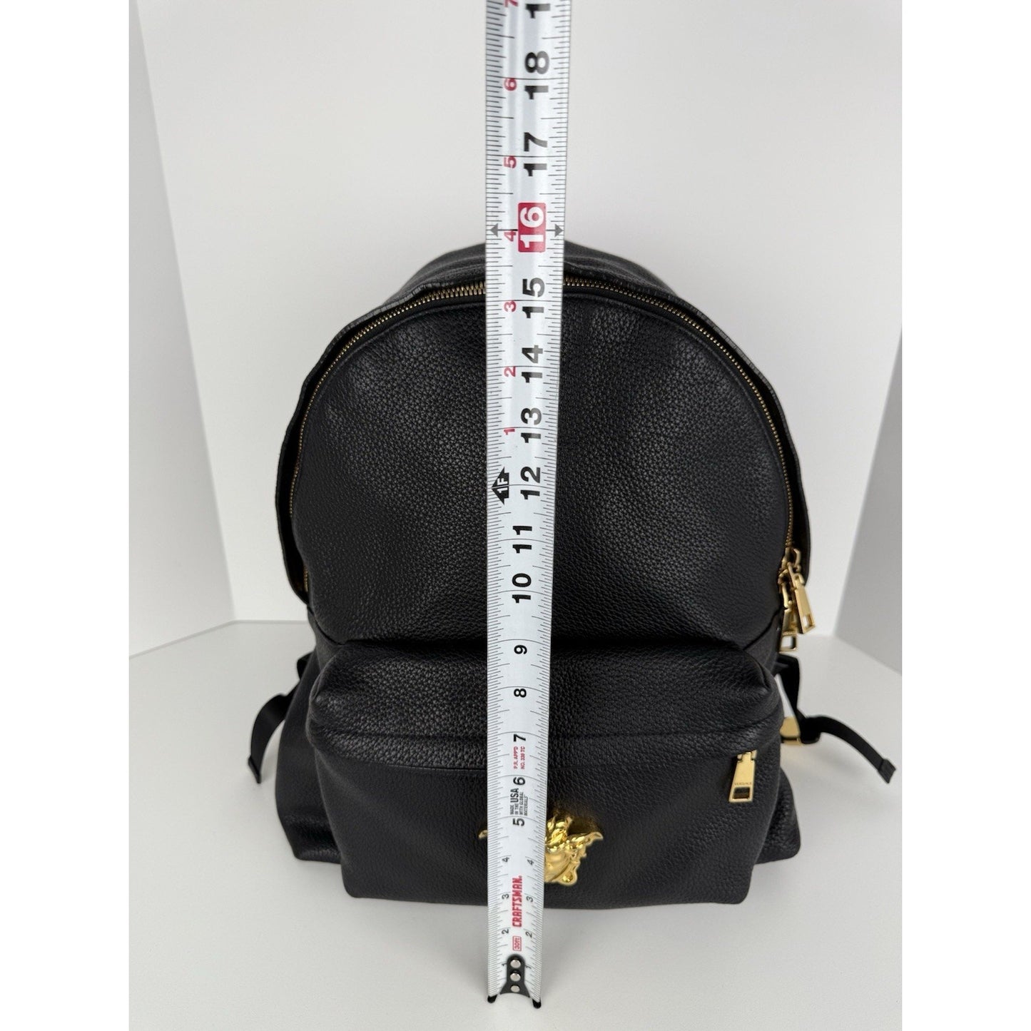 Versace Gold Medusa Logo Large Backpack