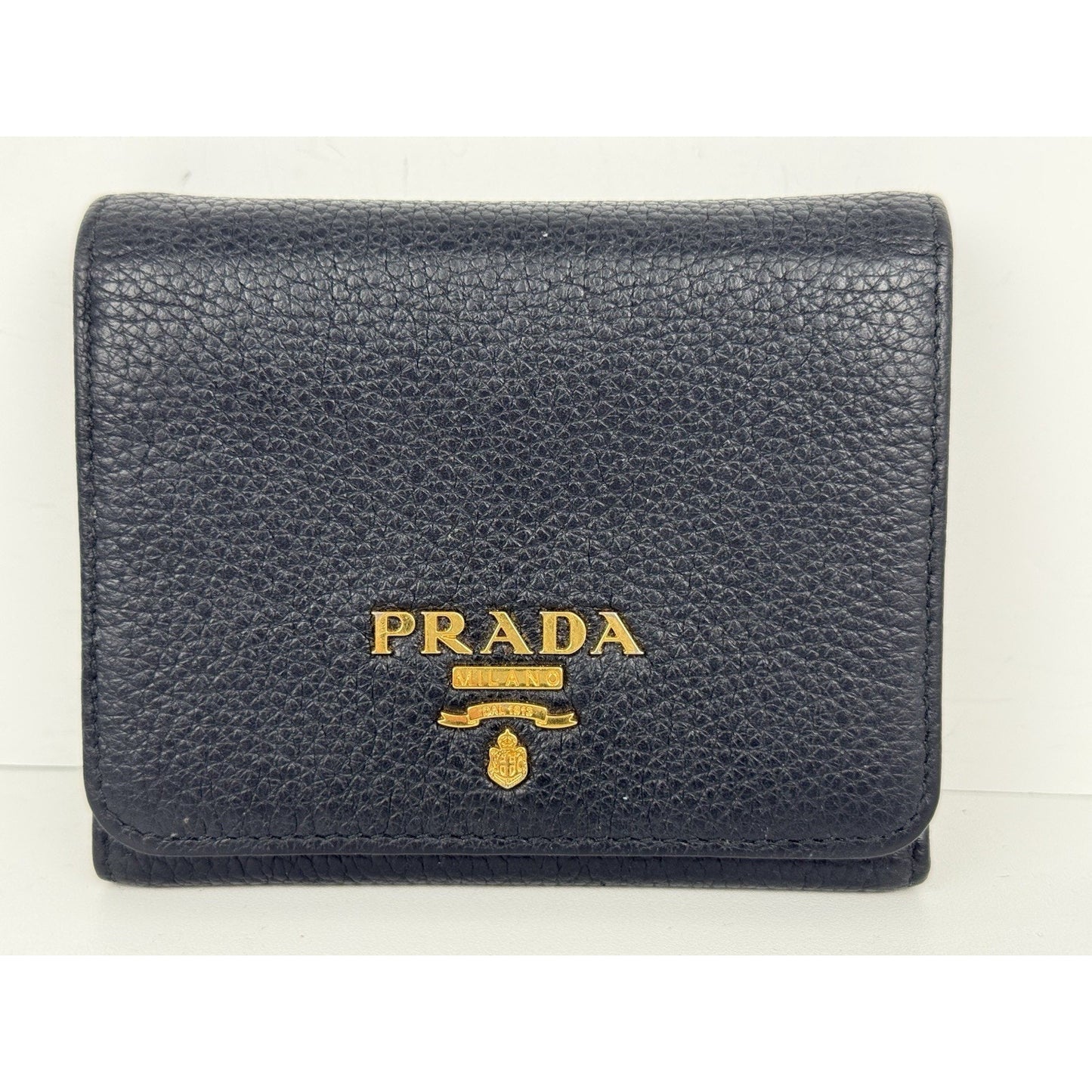 Prada Small Grain Leather Trifold Wallet