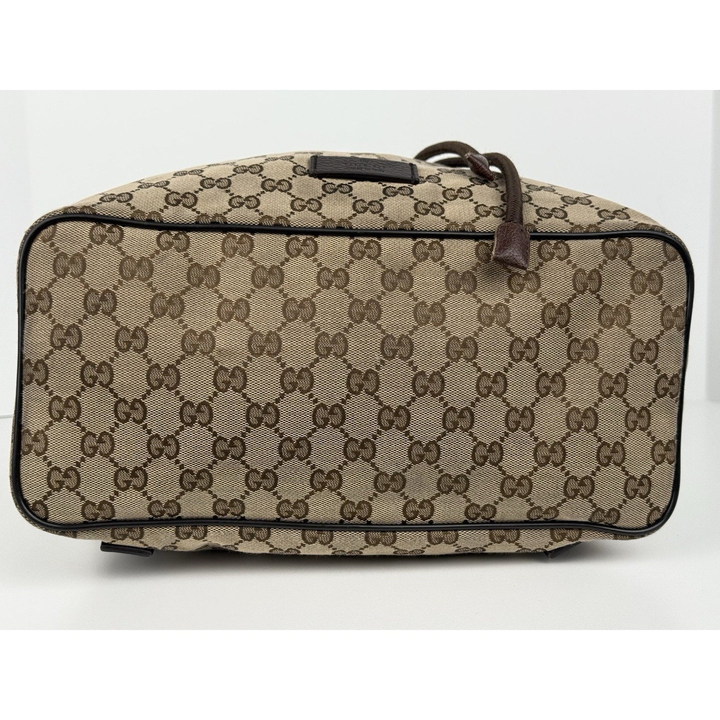 Gucci GG Brown Canvas Bucket Backpack