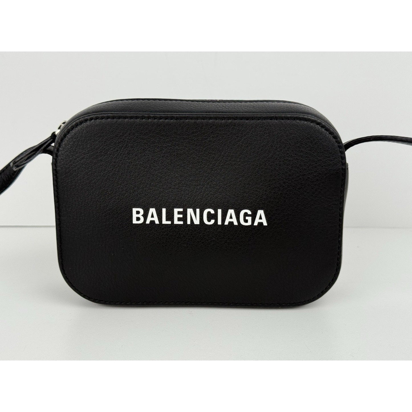 BALENCIAGA Black Calfskin Logo XS Everyday Women's Camera Bag