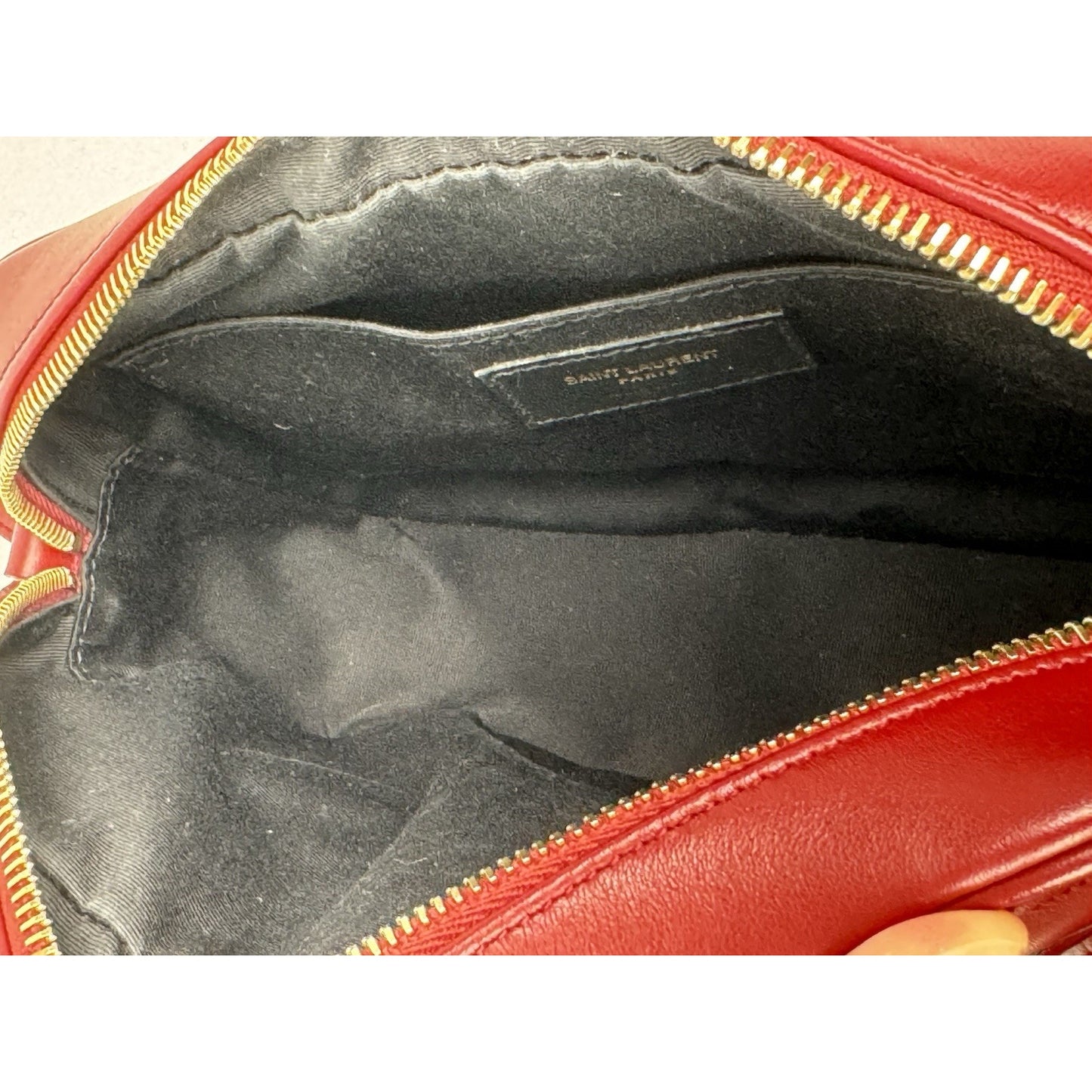 Saint Laurent Lou Camera Bag Rouge Eros Matelasse Leather