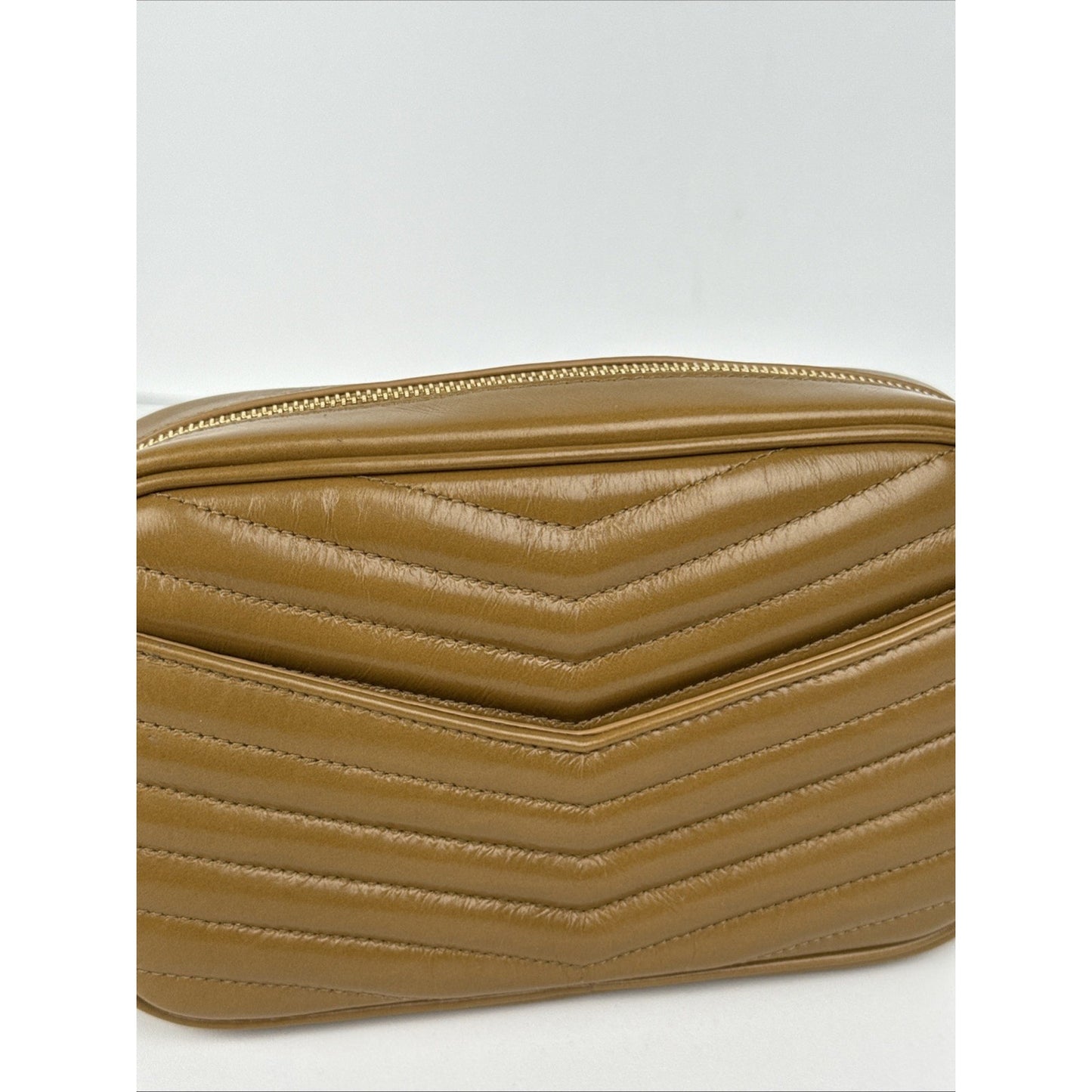 Saint Laurent Mini Lou Camera Leather Tabac Brown Women's Crossbody Bag