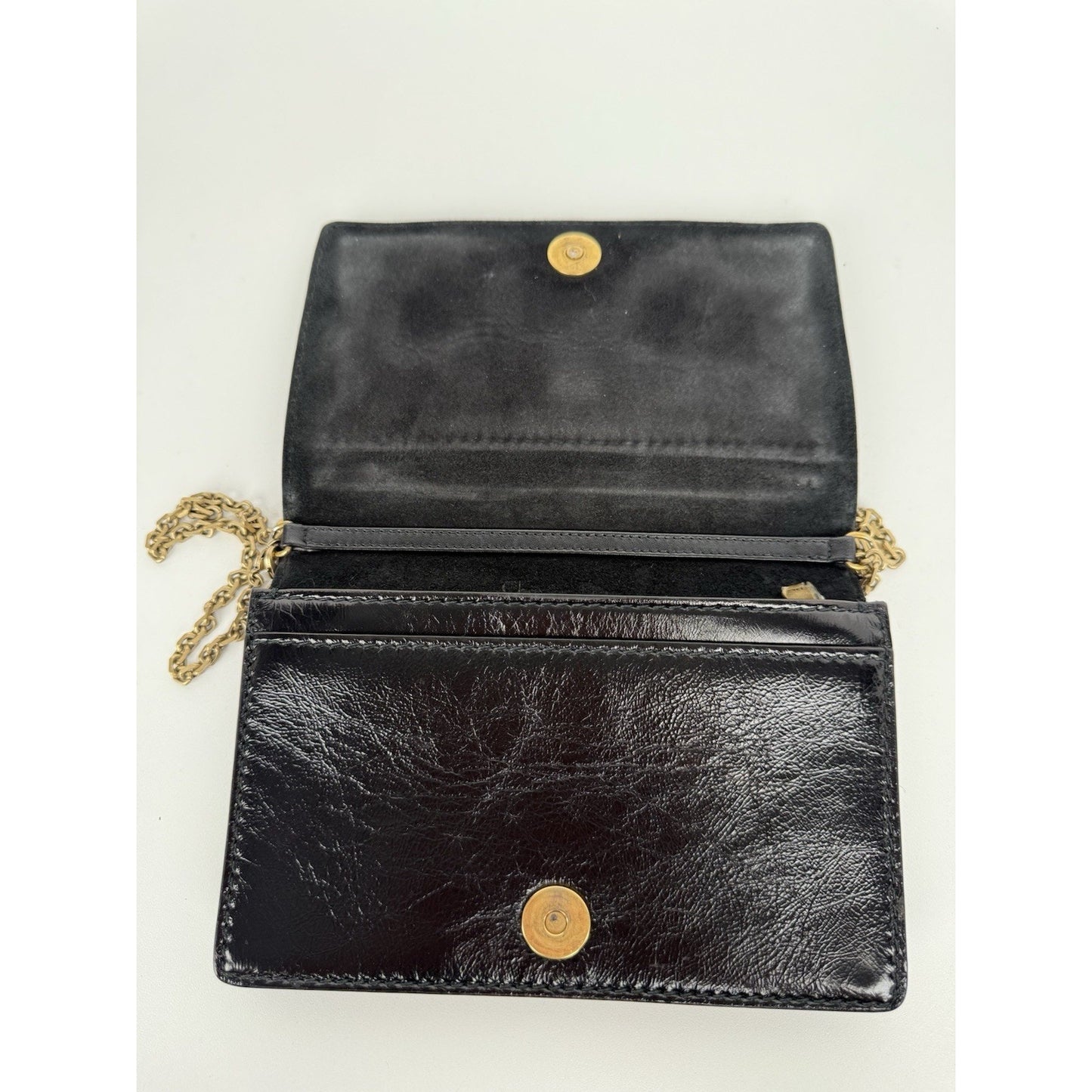 Christian Dior Black Calfskin Leather J'ADIOR Wallet on Chain Clutch Bag