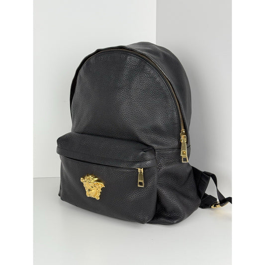Versace Gold Medusa Logo Large Backpack