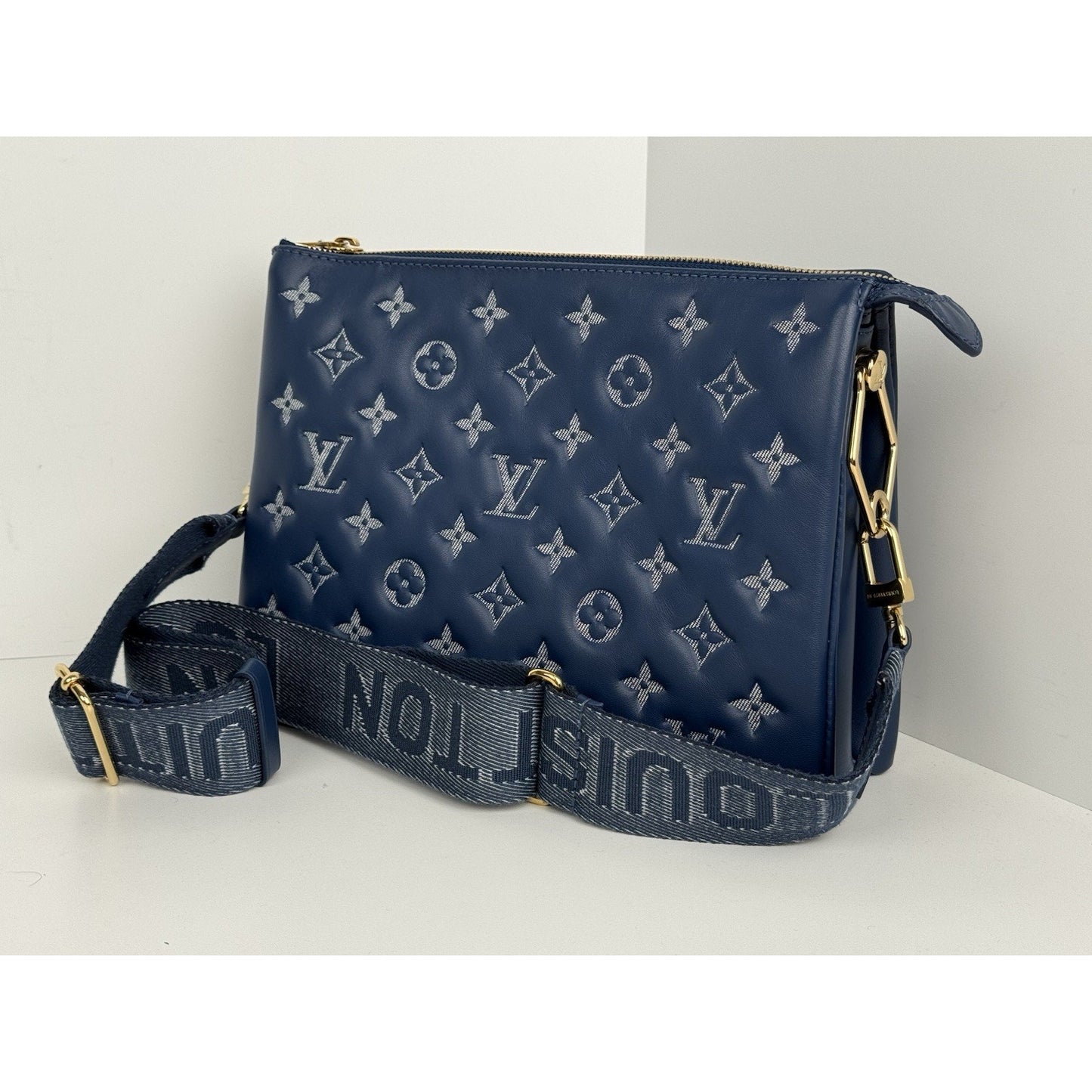 Louis Vuitton Coussin PM Blue Denim Monogram Shoulder Crossbody Bag
