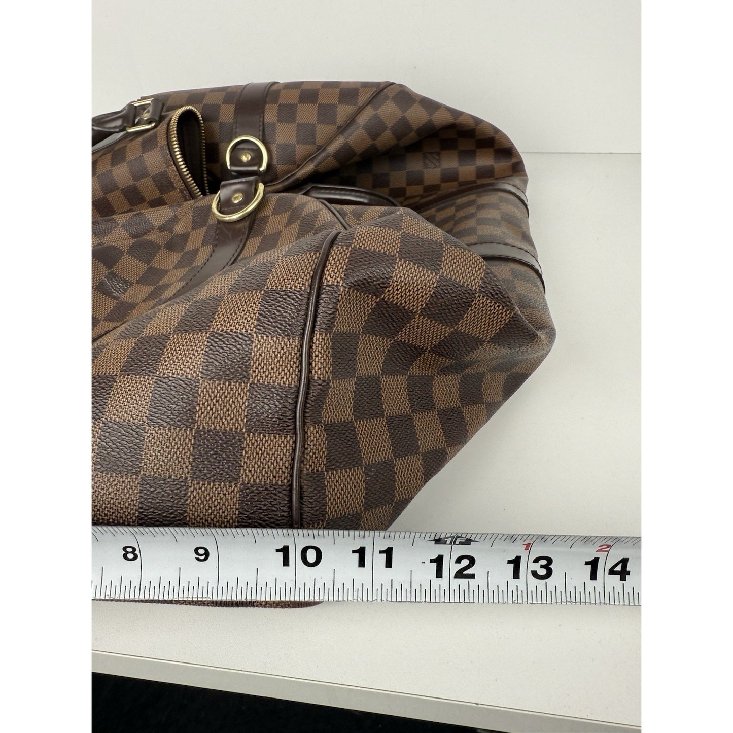 Louis Vuitton Keepall Boston Duffle 55 Damier Ebene Brown Canvas