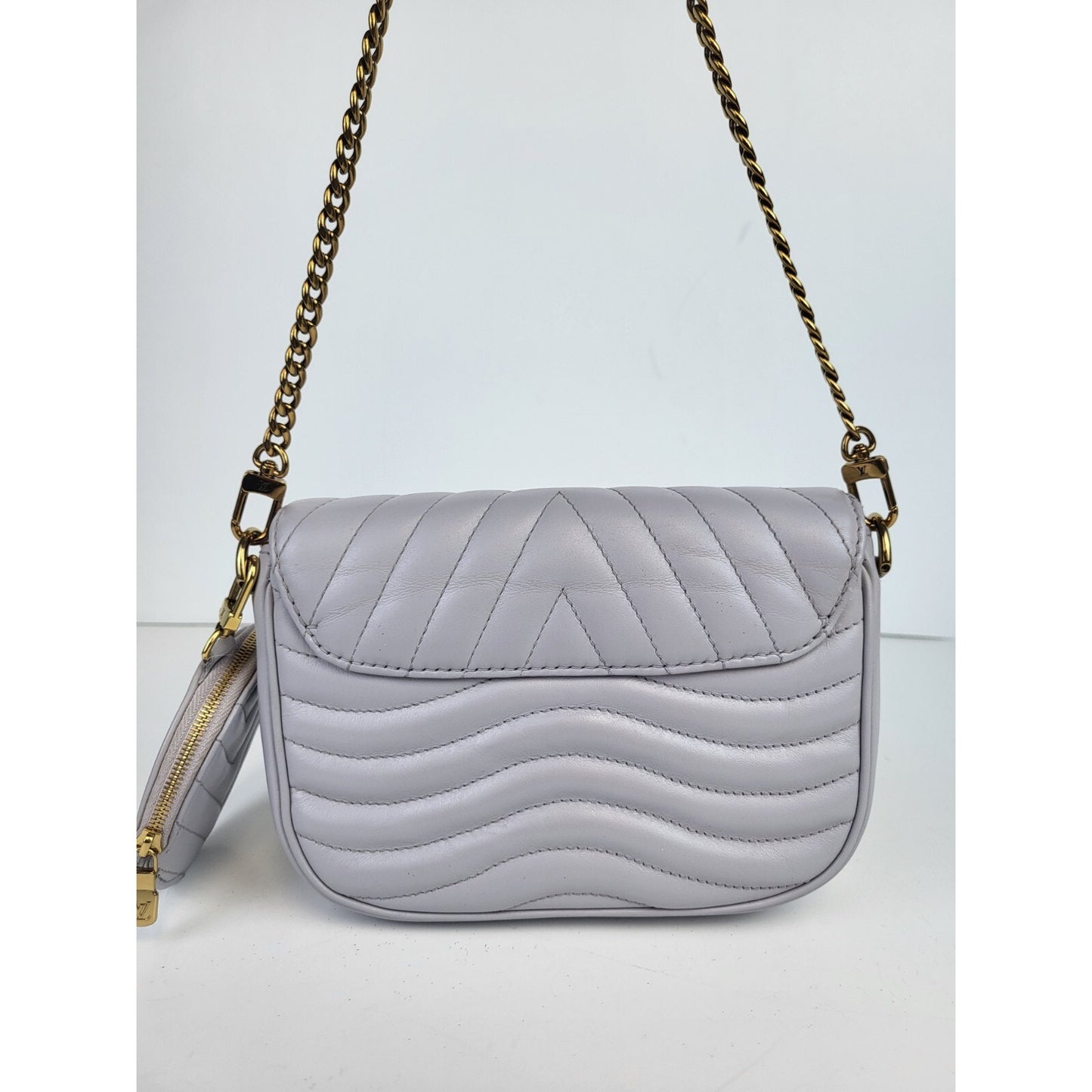 Louis Vuitton Calfskin New Wave Multi Pochette Gray